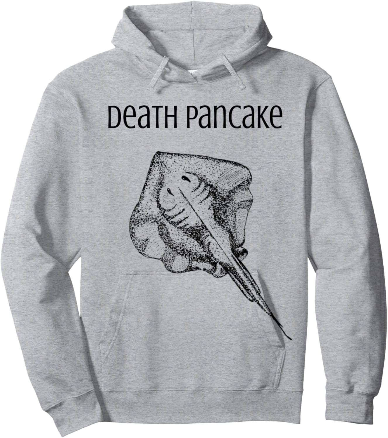 Funny Stingray Death Pancake Dumb Animal Name Stupid Joke Hoodie - Hoodie | Ash