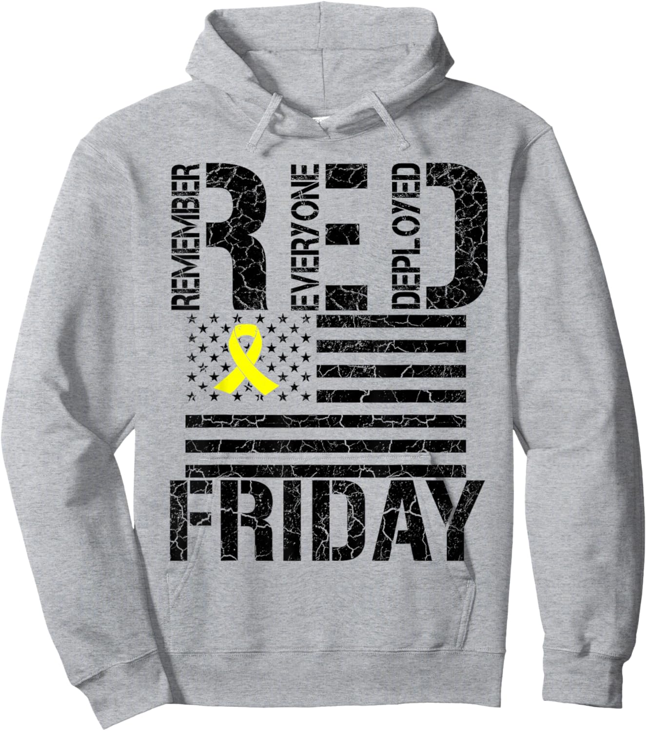 R.E.D. Remember Everyone Deployed - Red Friday Hoodie - Hoodie | Ash