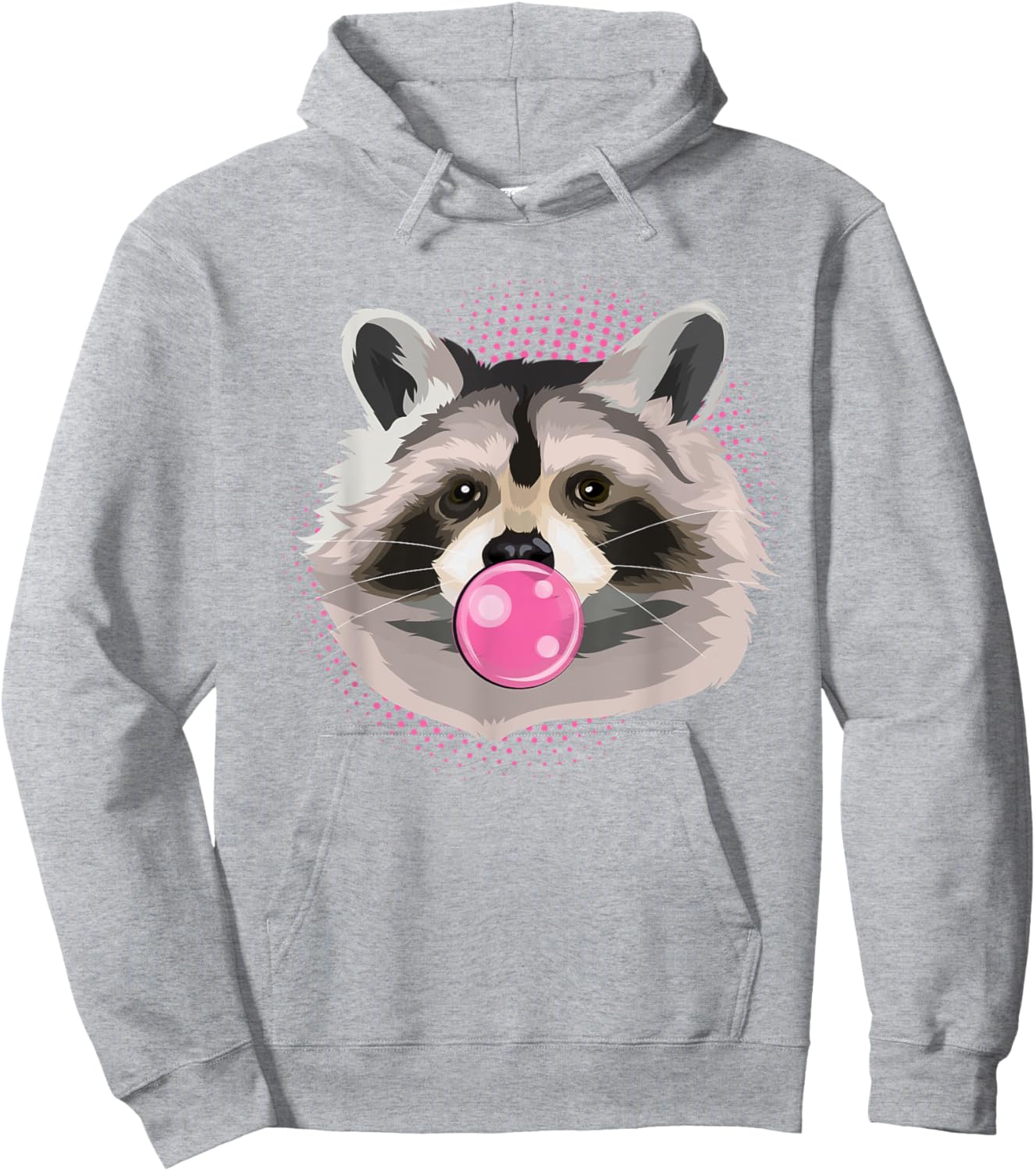 Funny Trash Panda Bubble Gum Animal Pink Bubblegum Raccoon Hoodie - Hoodie | Ash