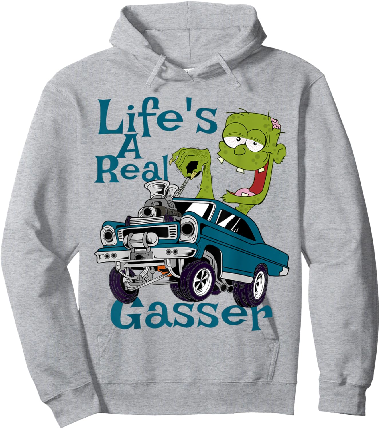 Hot Rod Gasser Outlaw Drag Racing Blown Street Car Hoodie - Hoodie | Ash