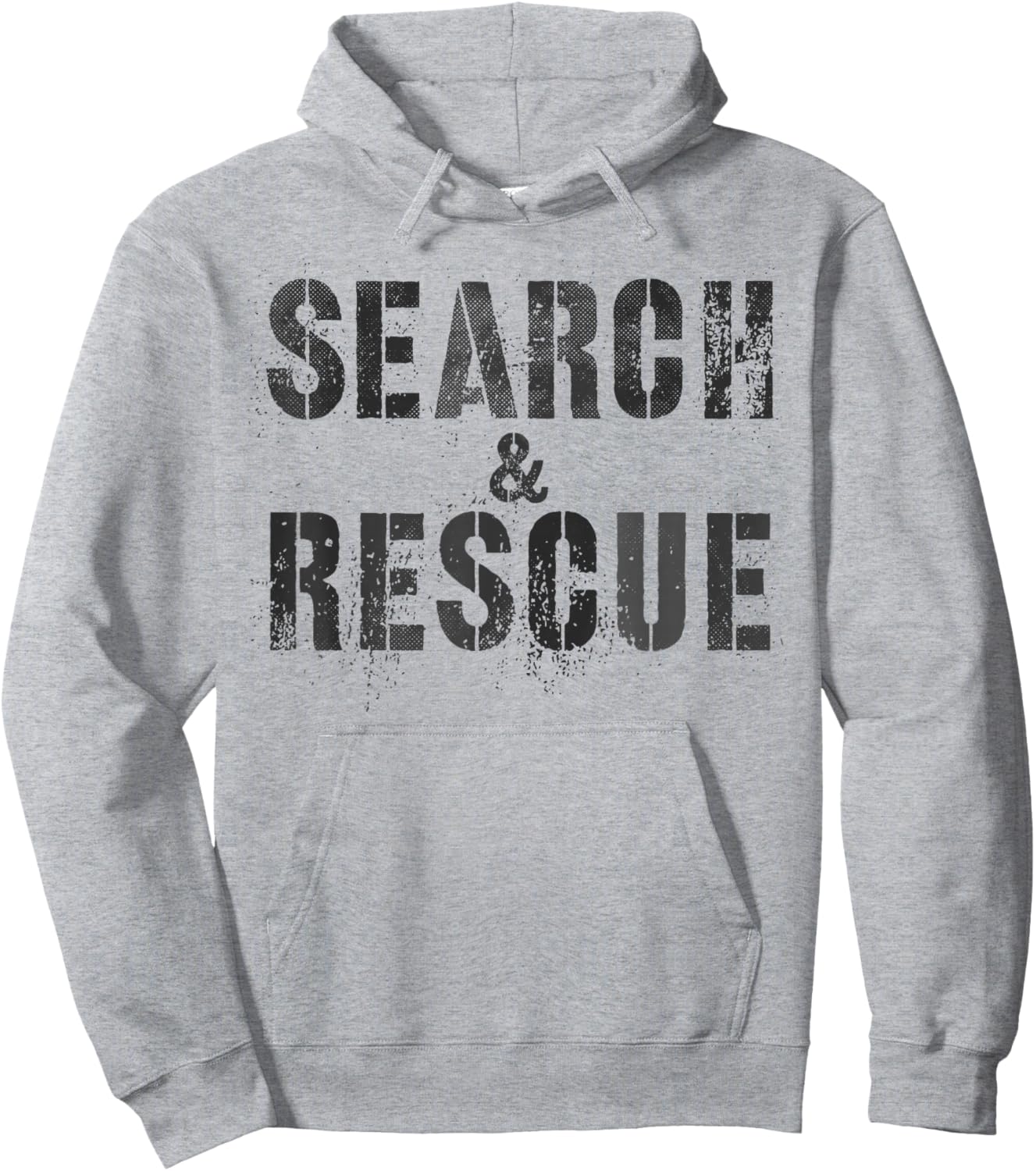Vintage SEARCH & RESCUE S.A.R Dept Uniform SAR Bright Orange Hoodie - Hoodie | Ash