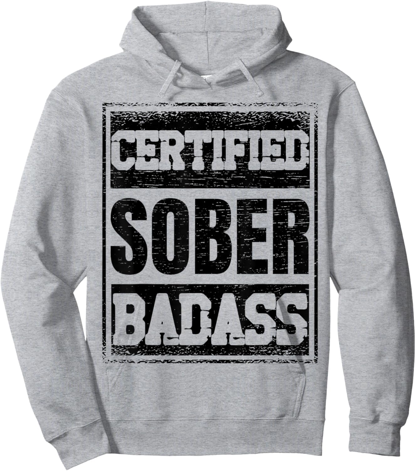 Sober I Sobriety Wine AA Anonymous Drinking Party Hoodie - Hoodie | Ash