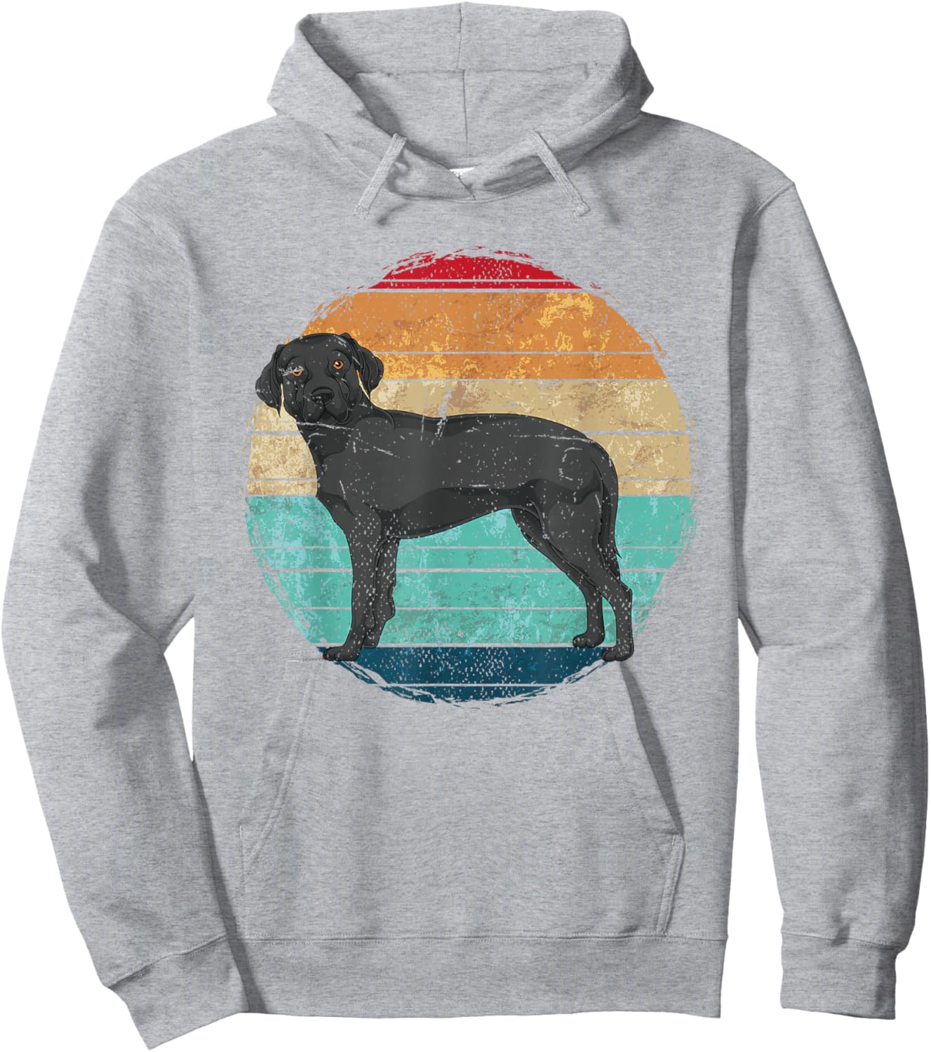 Retro Black Lab Hoodie - Hoodie | Ash