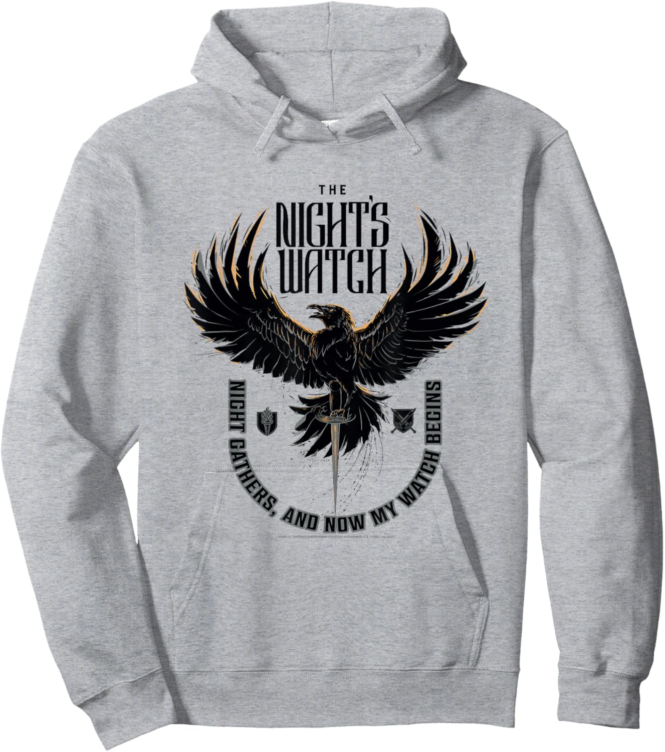 Game of Thrones The Night's Watch Crow Hoodie - Hoodie | Ash