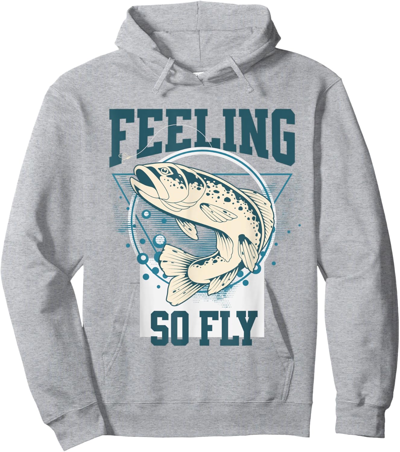 Funny Fly-Fishing shirt for Fishermen, FEELING SO FLY Hoodie - Hoodie | Ash
