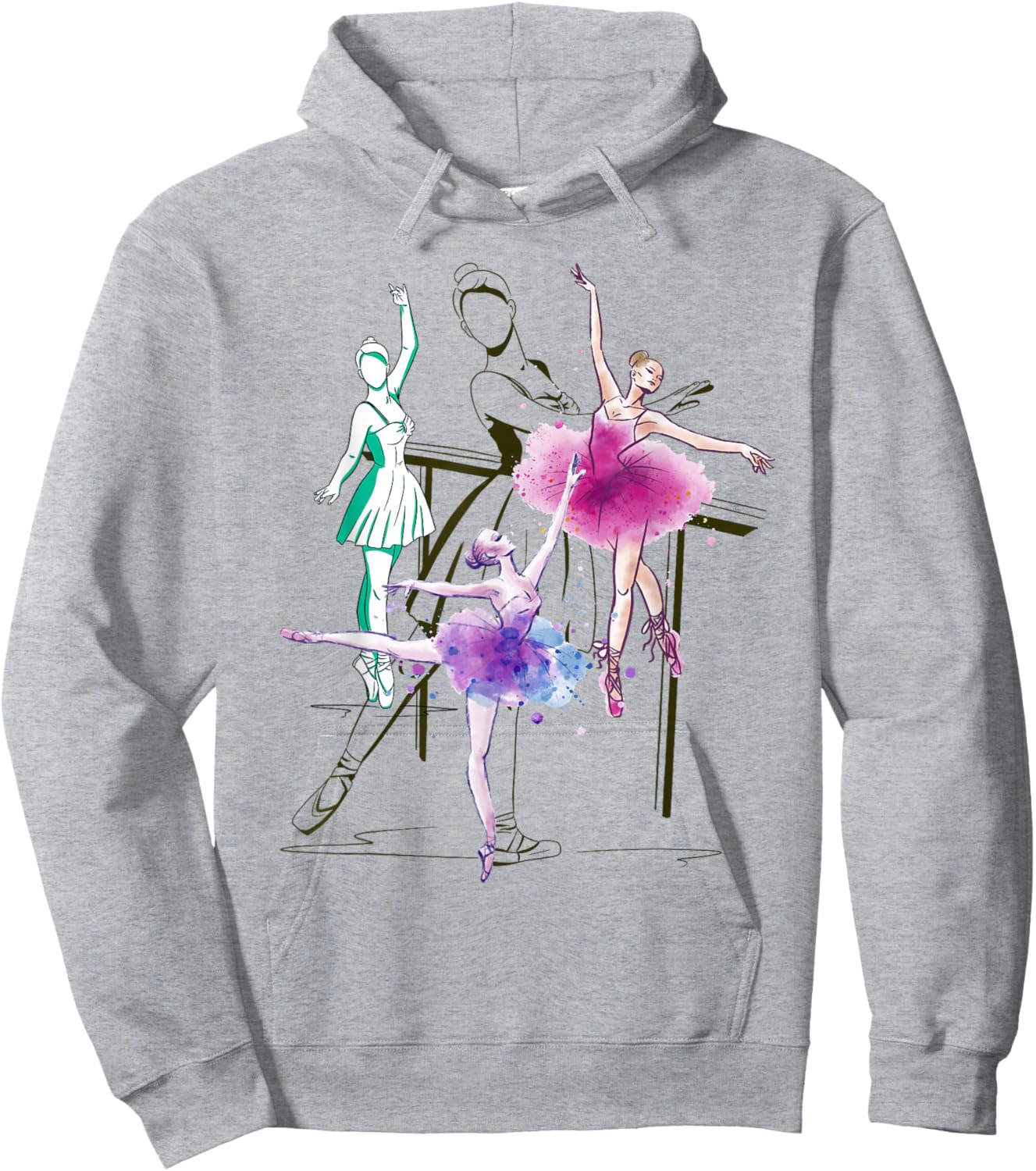 En Pointe Dancer Girls Women Ballerina Dance Ballet Hoodie - Hoodie | Ash