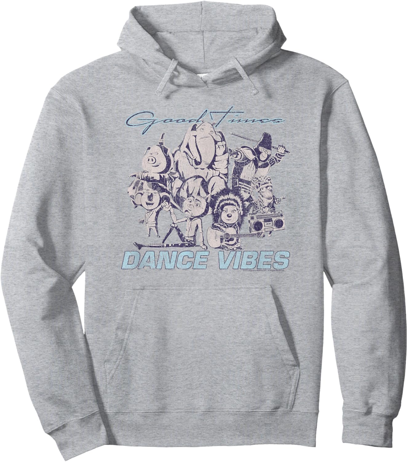 Sing 2 Vintage Group Shot Poster Hoodie - Hoodie | Ash