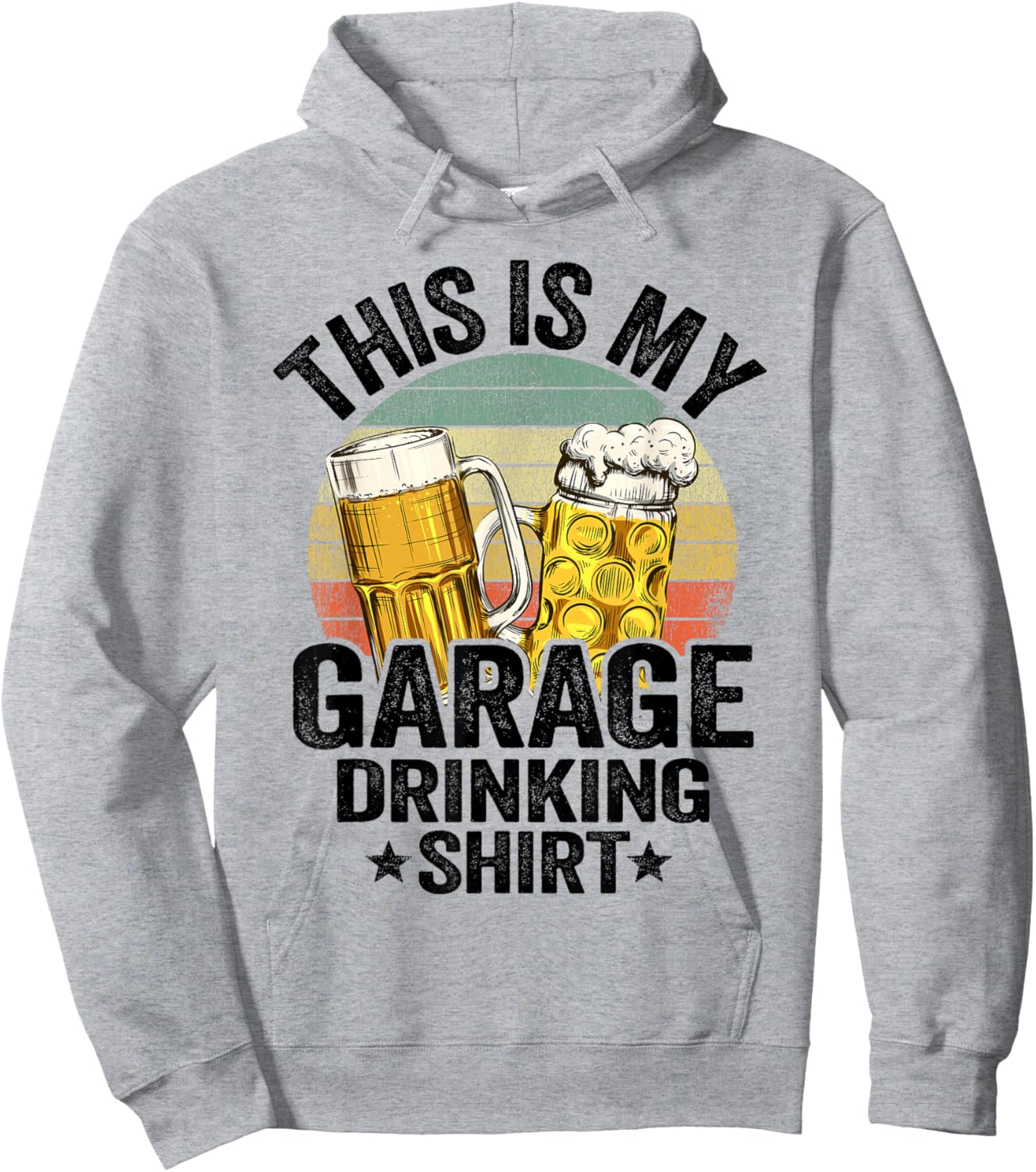 Garage Drinker Dad Vintage Beer This Is My Garage Drinking Hoodie - Hoodie | Ash