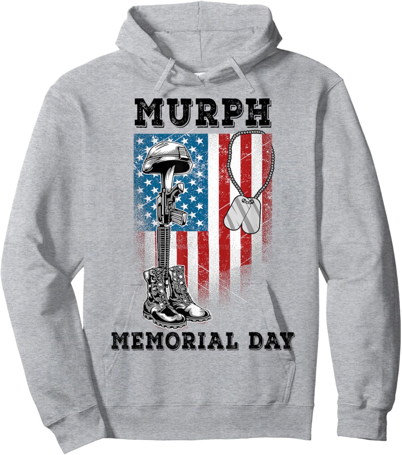 Murph 2021 Workout Challenge American Memorial Day Murph Hoodie - Hoodie | Ash