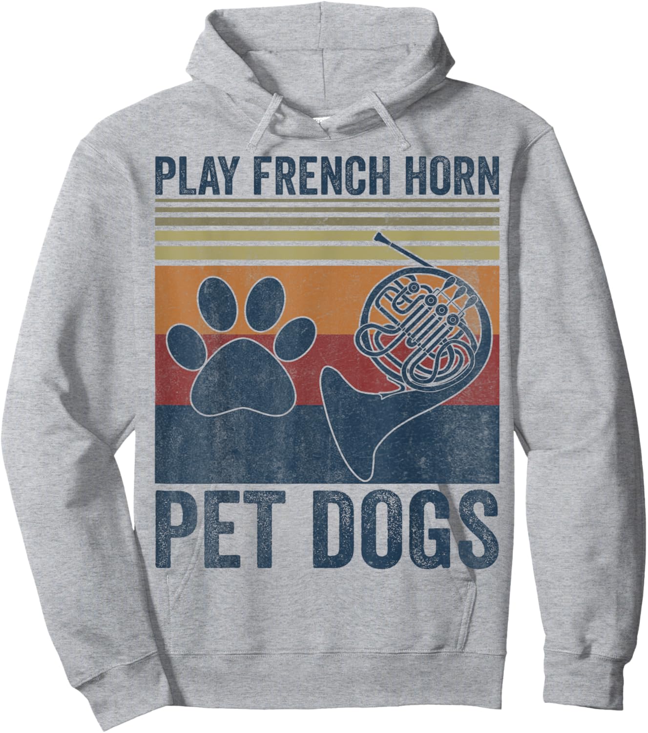 Dog Lover and French Horn Player - Pet Dogs Play French Horn Men Women Girls Kids Hoodie - Hoodie | Ash