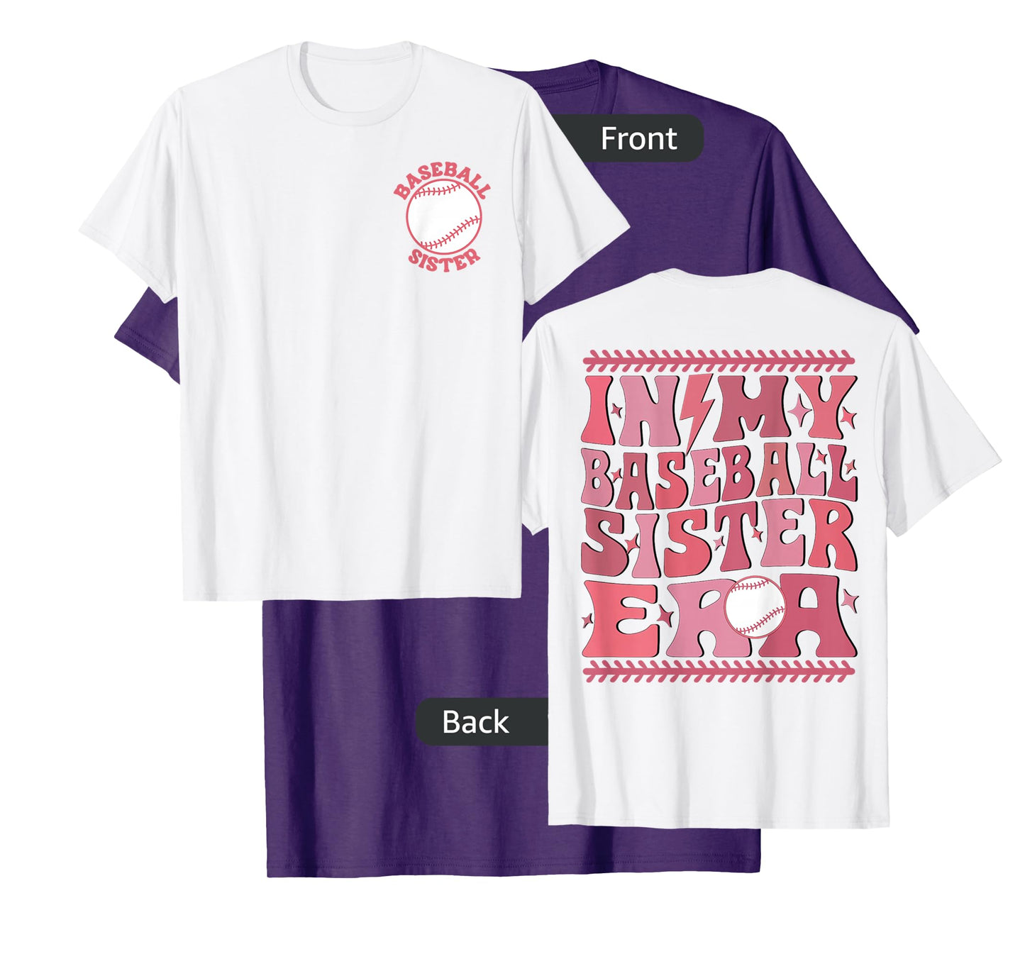 In My Baseball Sister Era Groovy Sister Baseball T-Shirt