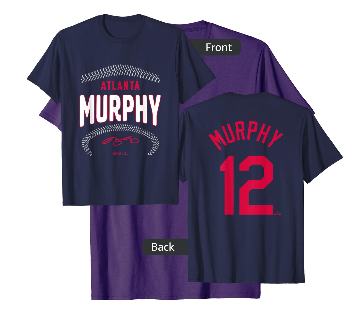 Sean Murphy Atlanta Baseball Name & Number (Front & Back) T-Shirt