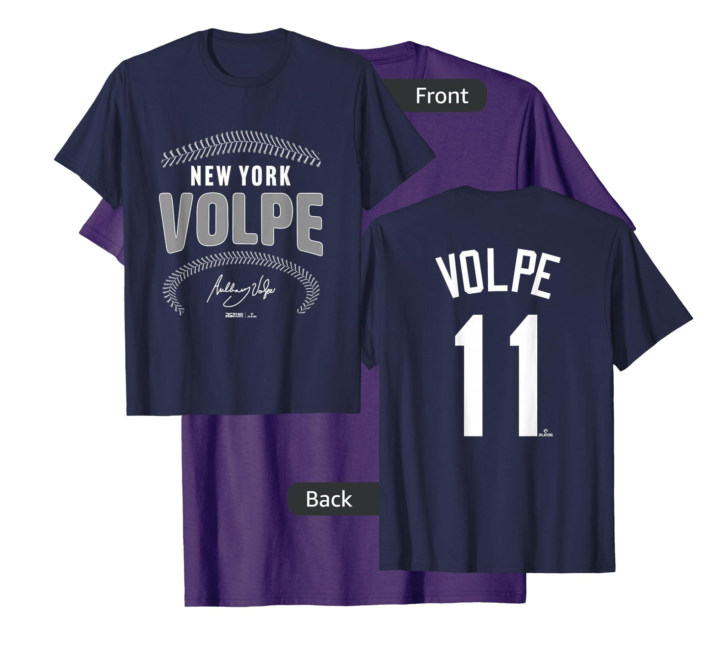 Anthony Volpe New York Baseball Name & Number (Front & Back) T-Shirt