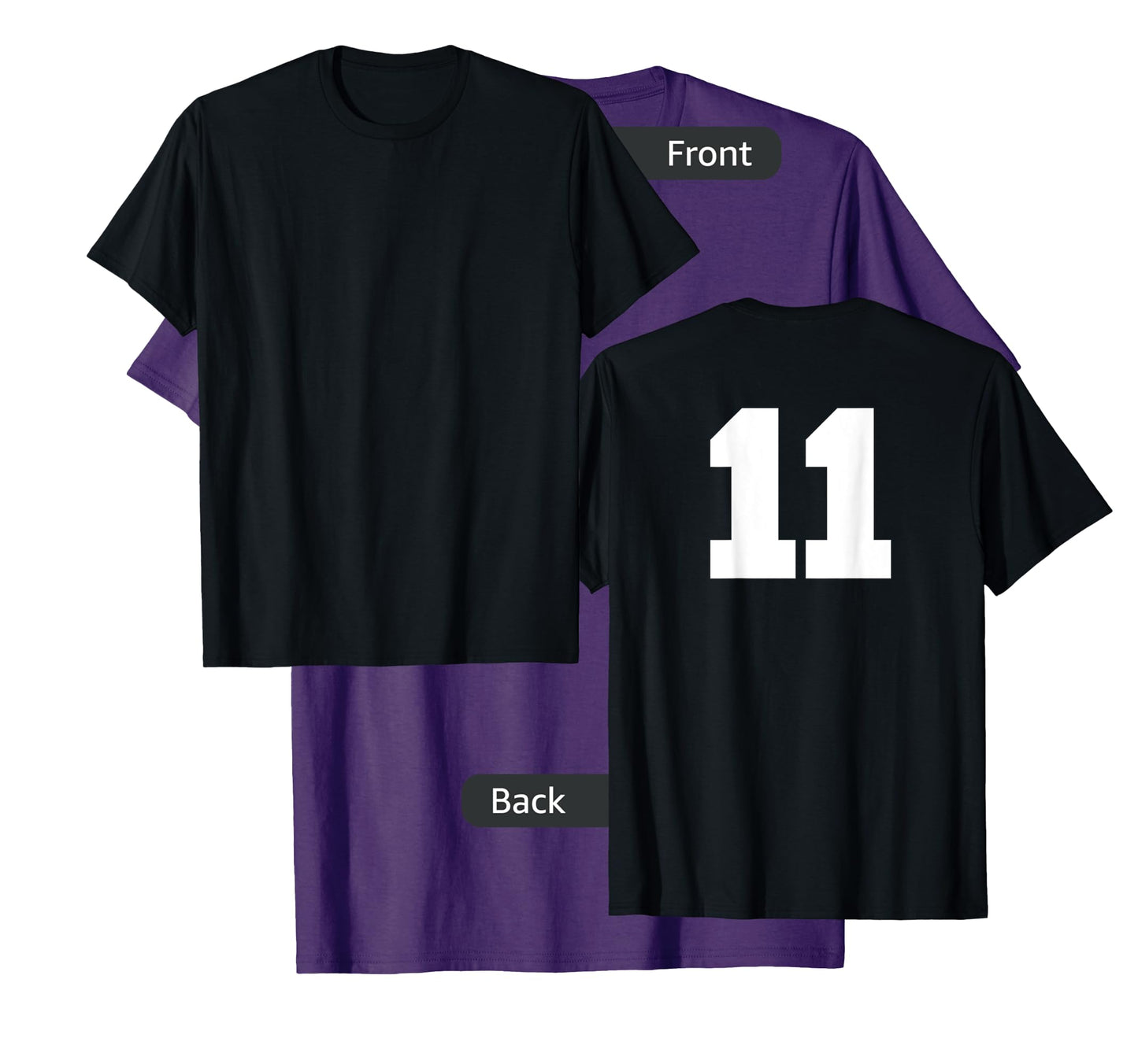 Number 11 Sports Jersey Player #11 Fan BACK PRINT Varsity T-Shirt
