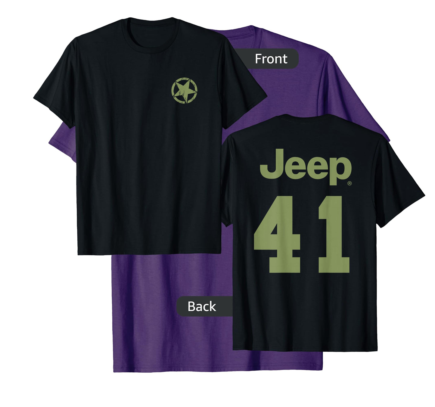 Jeep Star Jersey (Front/Back Print) T-Shirt