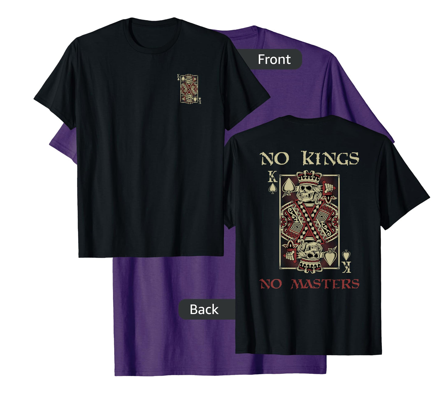 NO KINGS. NO MASTERS Defiant Autonomous Bold Free T-Shirt