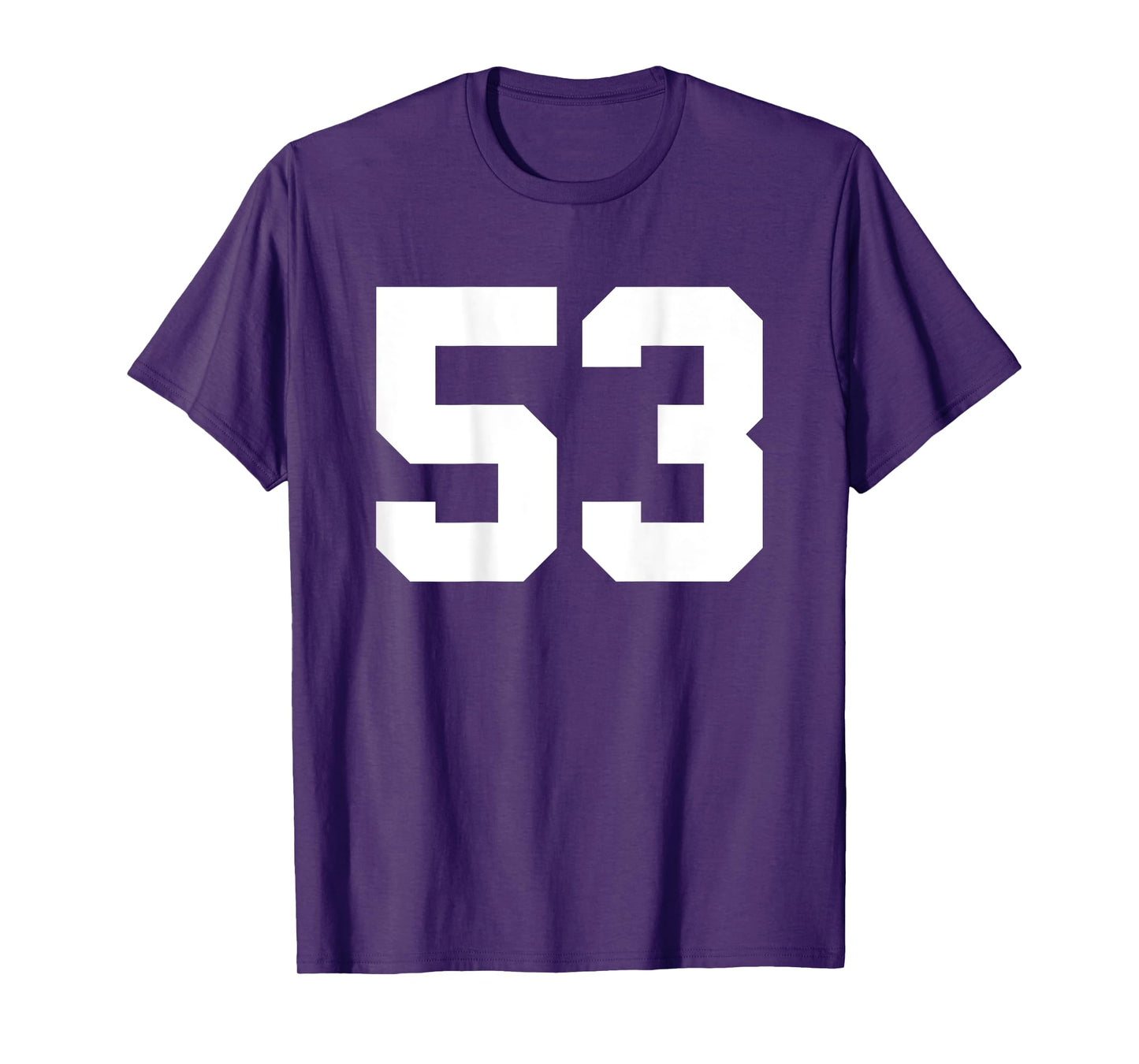 Number 53 (on Back) Sports Team Jersey Number T-Shirt
