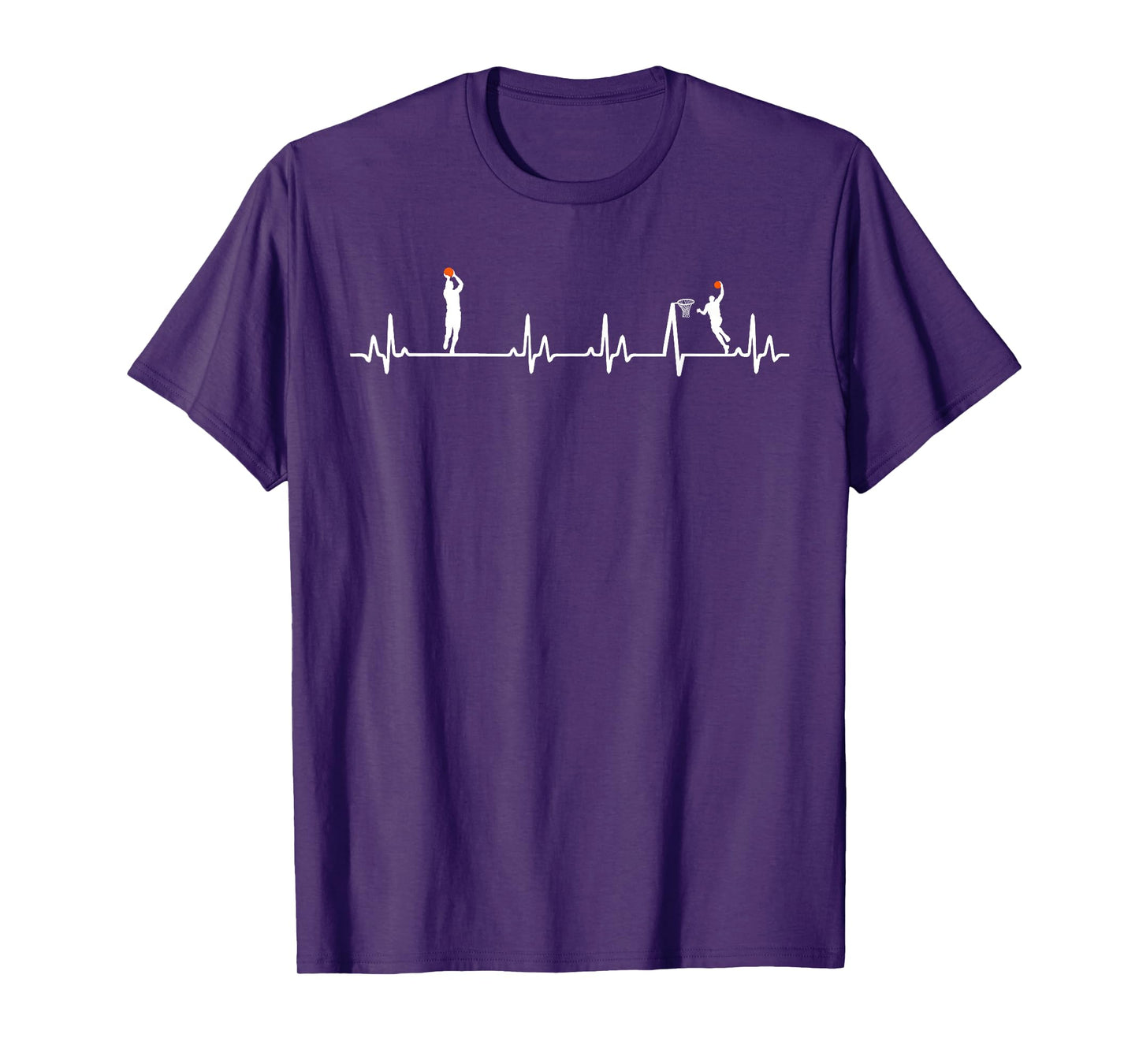 Basketball Heartbeat for Men Women and Boys Basketball Lover T-Shirt