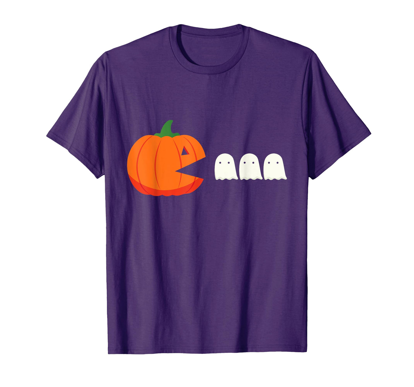 Happy Halloween Pumpkin eating Ghosts Retro Gaming Gamer T-Shirt