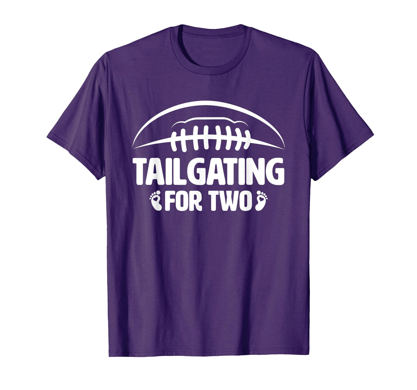Tailgating For Two Pregnancy Announcement Football Mom T-Shirt
