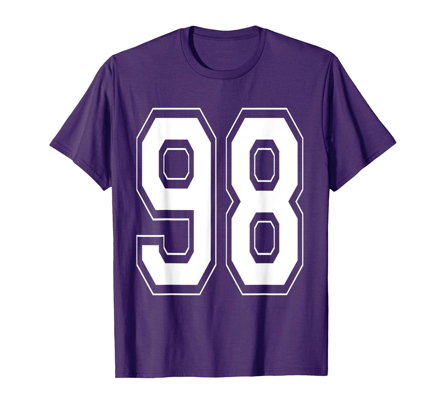 Number 98 TShirt Baseball Football Soccer Numbered Jersey T-Shirt