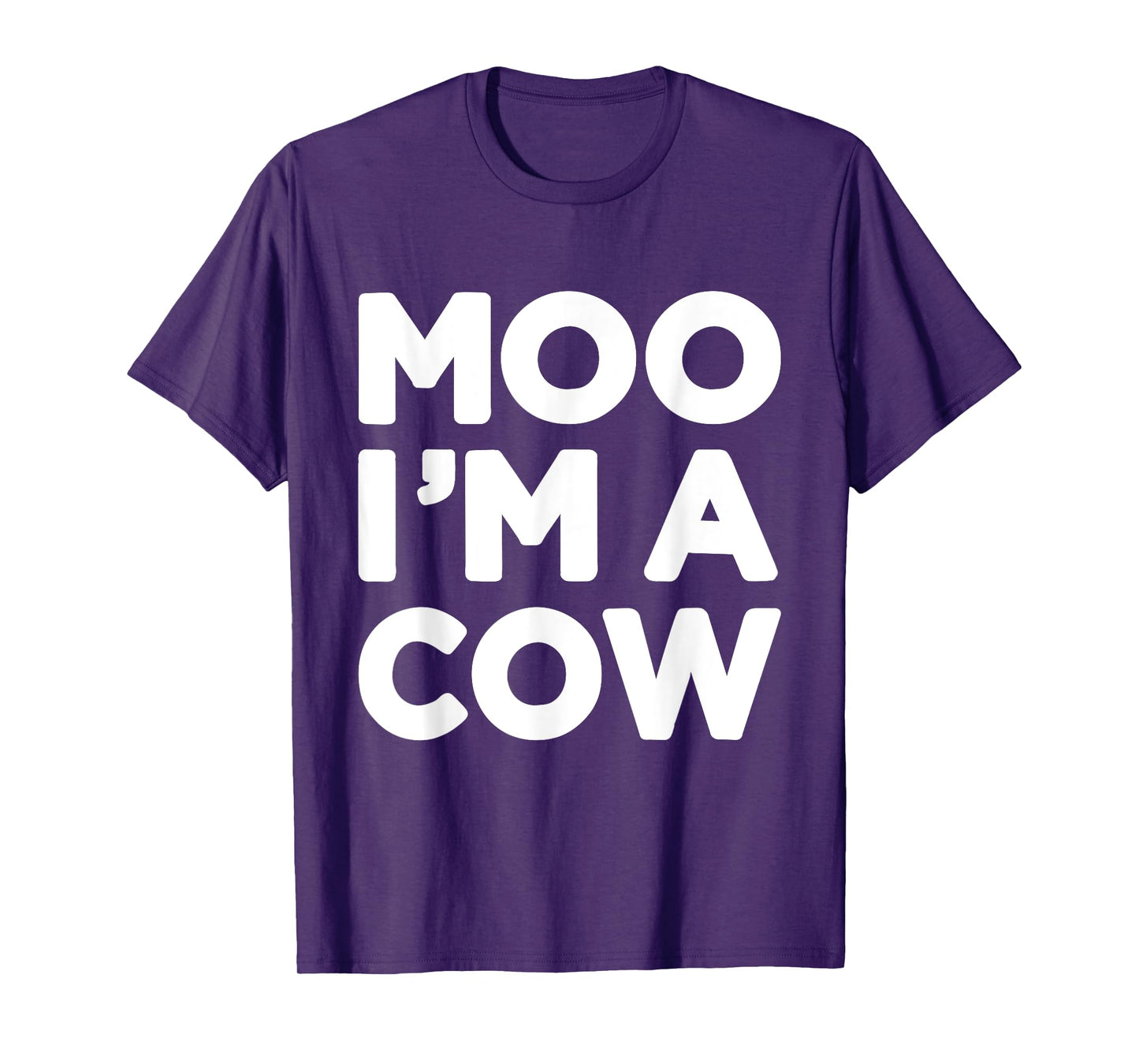Moo Im a cow funny lazy costume for halloween party T-Shirt