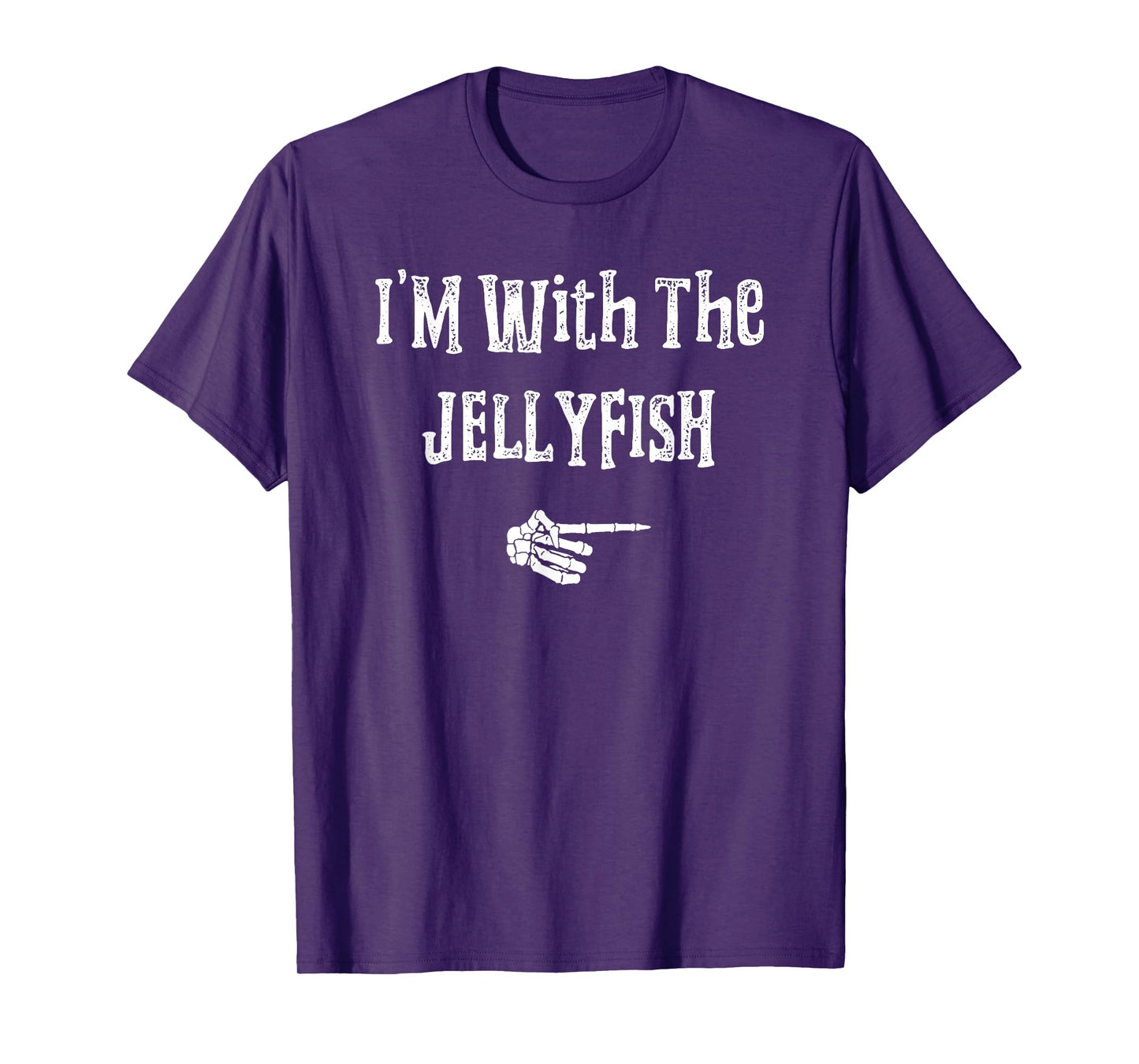I'm With Jellyfish Halloween Costume Funny Couples Matching T-Shirt