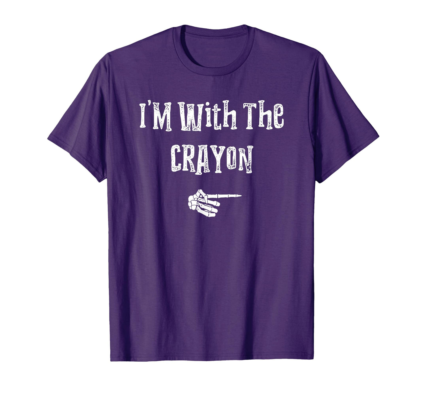 I'm With Crayon Halloween Costume Funny Couples Matching T-Shirt