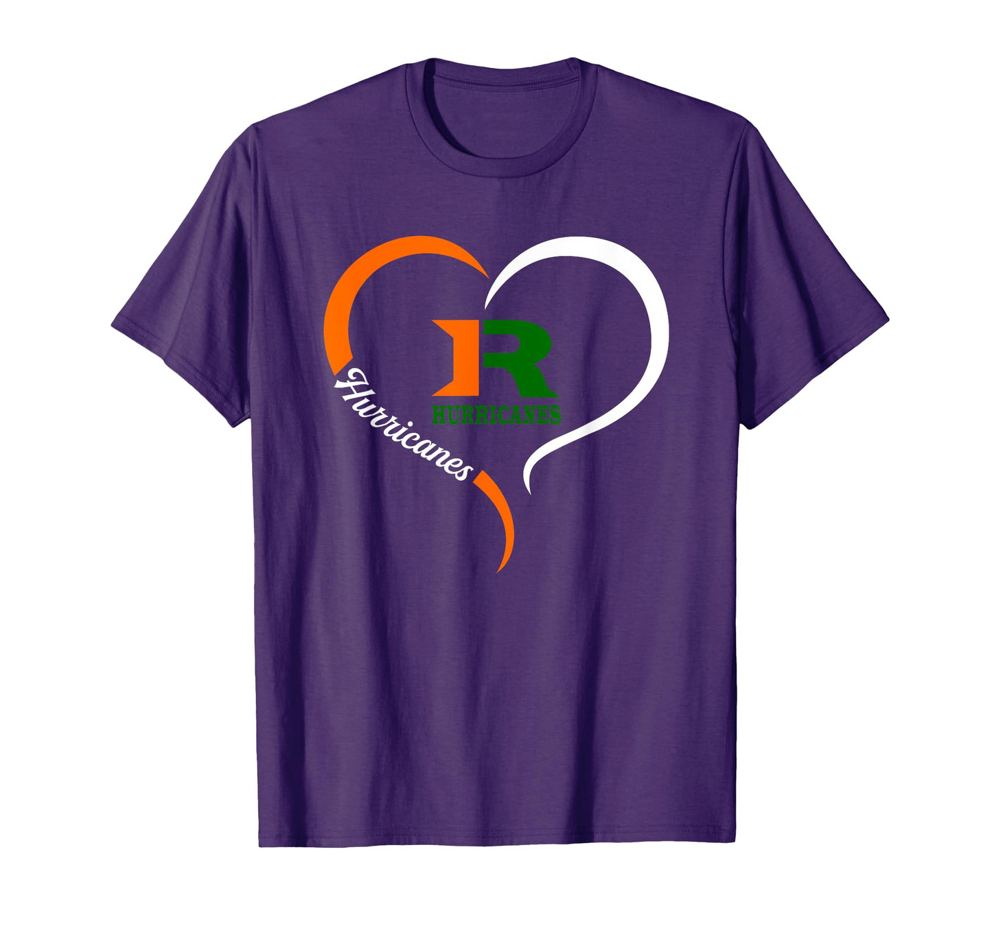 Rutland Hurricanes Logo Half Heart Slogan HS T-Shirt