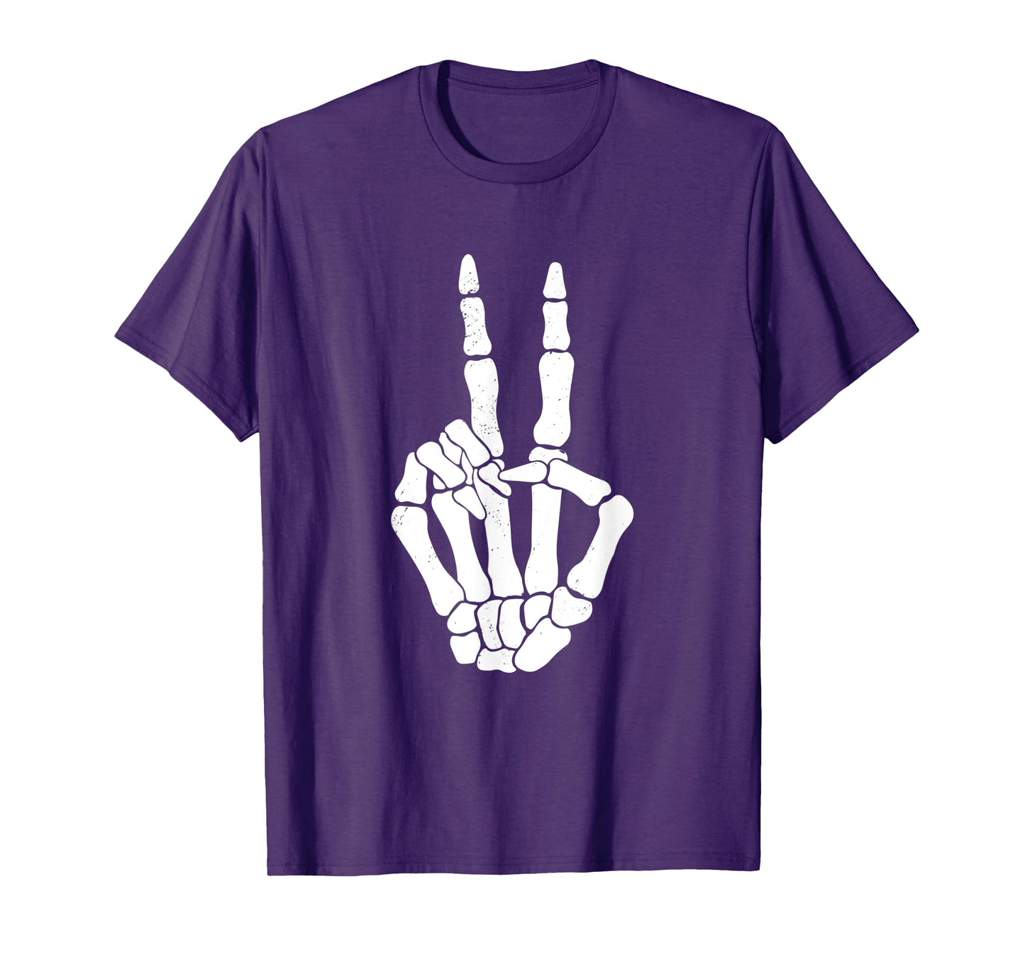 Skeleton Peace Sign Skeleton Halloween Creatures Love T-Shirt