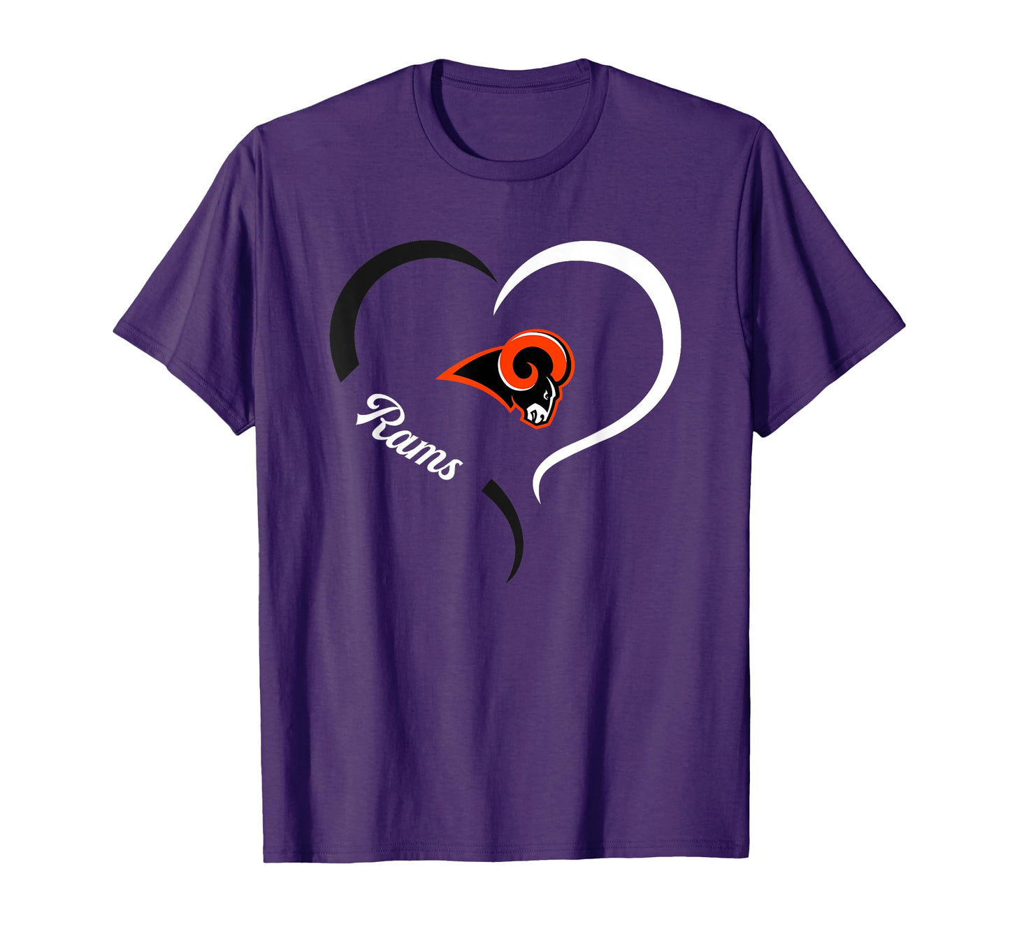 Mineral Ridge Rams Logo Half Heart Slogan HS T-Shirt
