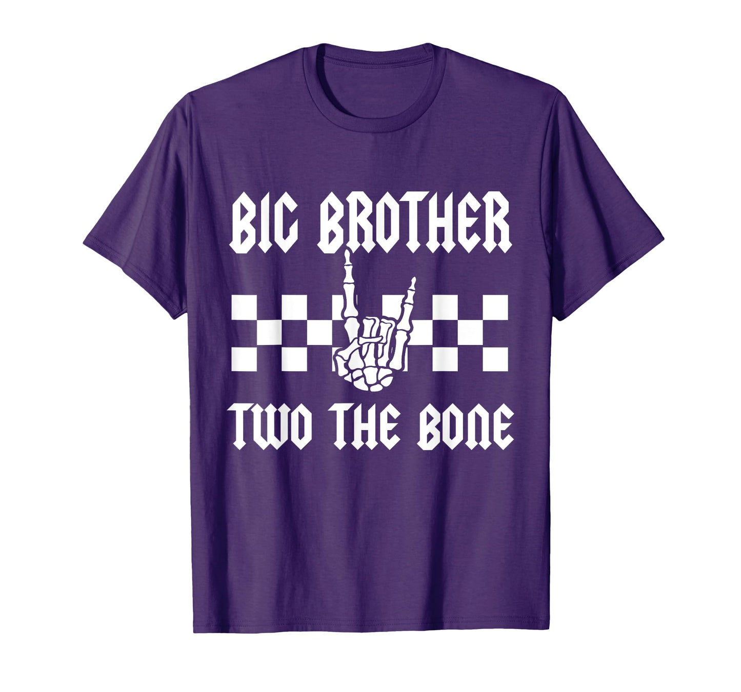 Big Brother Two The Bone Skeleton Hand 2nd Birthday Boy Girl T-Shirt