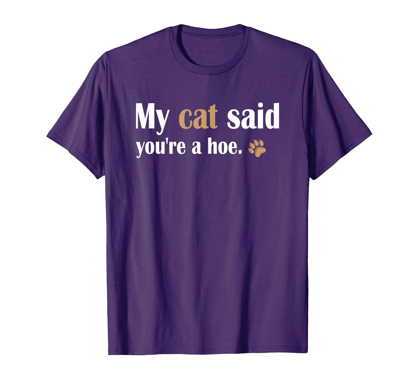My Cat Said You're a Hoe Funny Sarcastic Cat Lover Joke T-Shirt