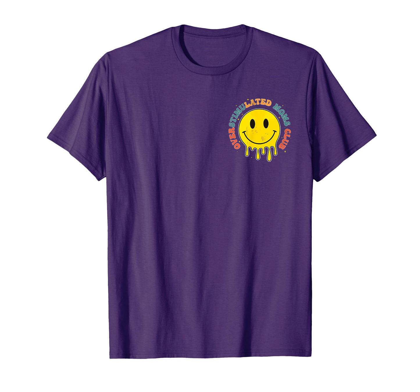 Overstimulated Moms Club Groovy Mothers Day Cool Moms T-Shirt