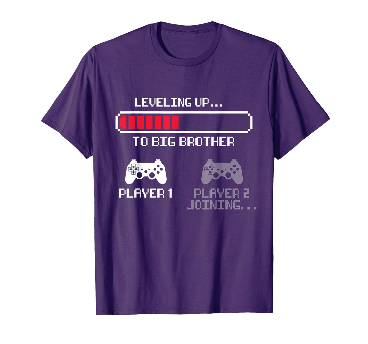 Leveling Up to Big Brother 2024 for Boys Men Vintage Gaming T-Shirt