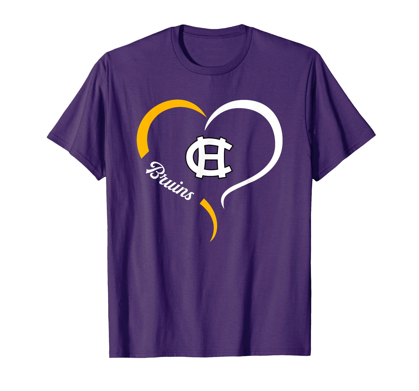 Central Hardin Bruins Logo Half Heart Slogan HS T-Shirt
