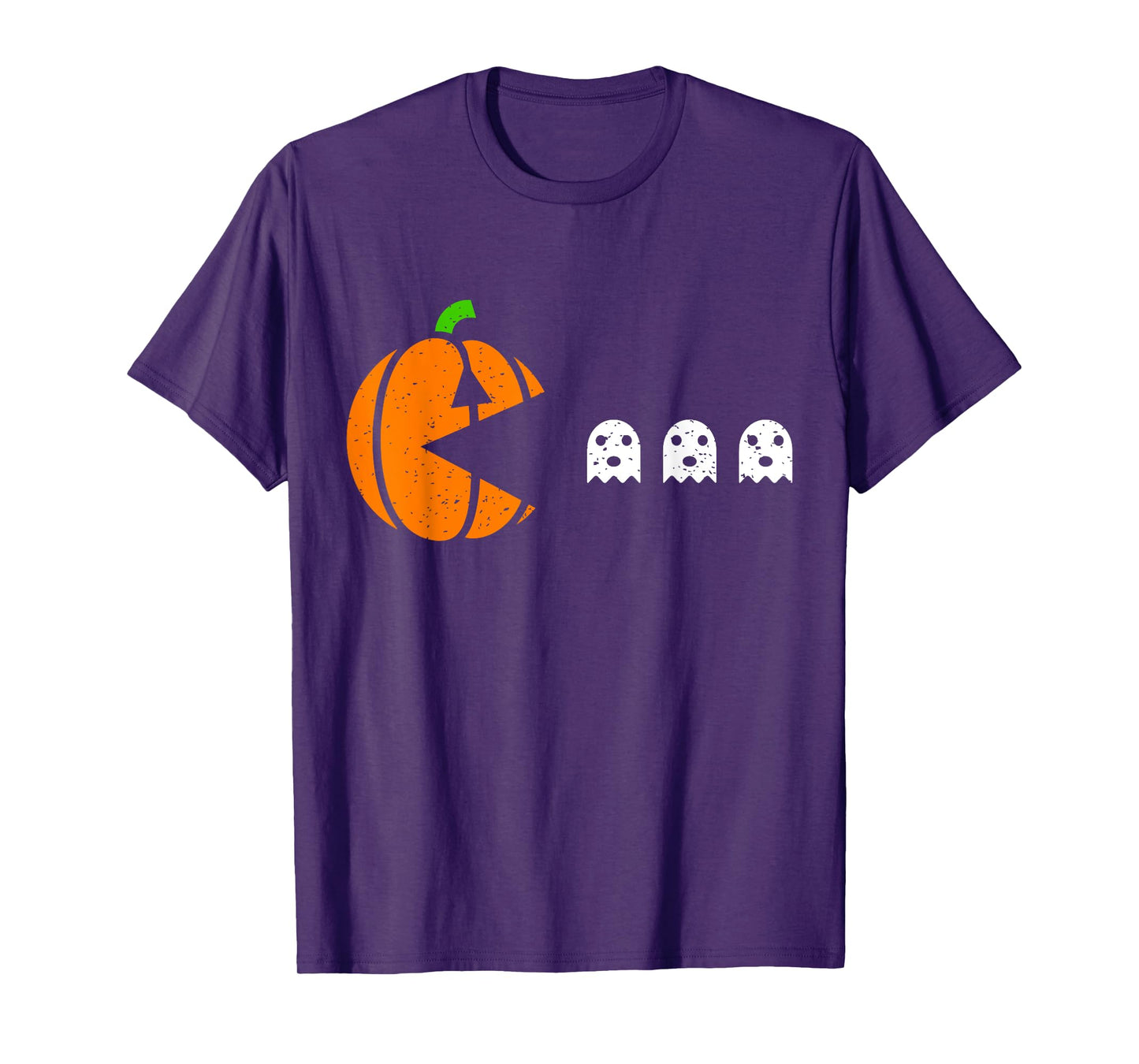 Halloween Gamer Pumpkin Eating Ghost Costume Men Boys Kids T-Shirt