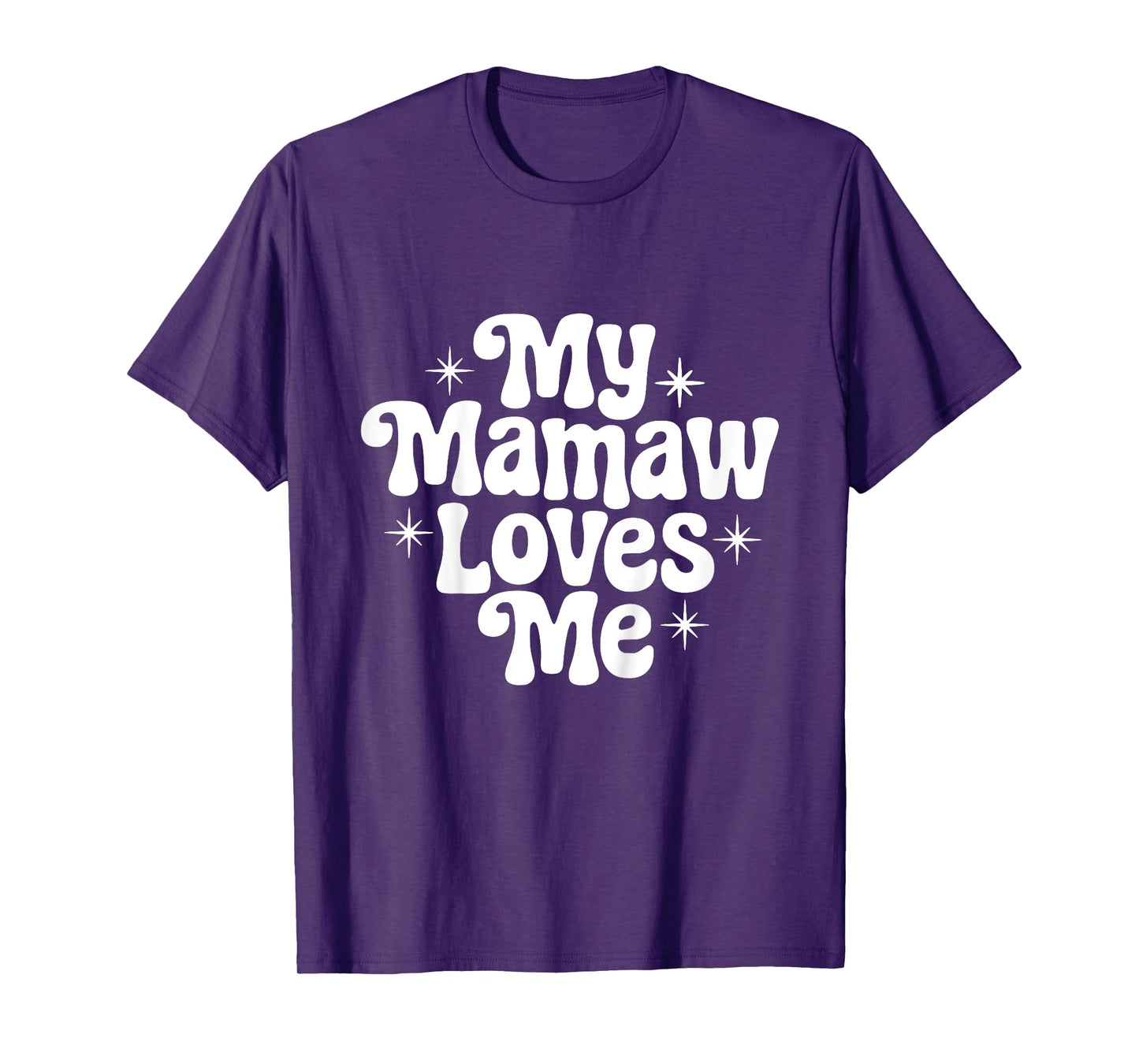 Kids My Mamaw Loves Me Grandchild Quote T-Shirt