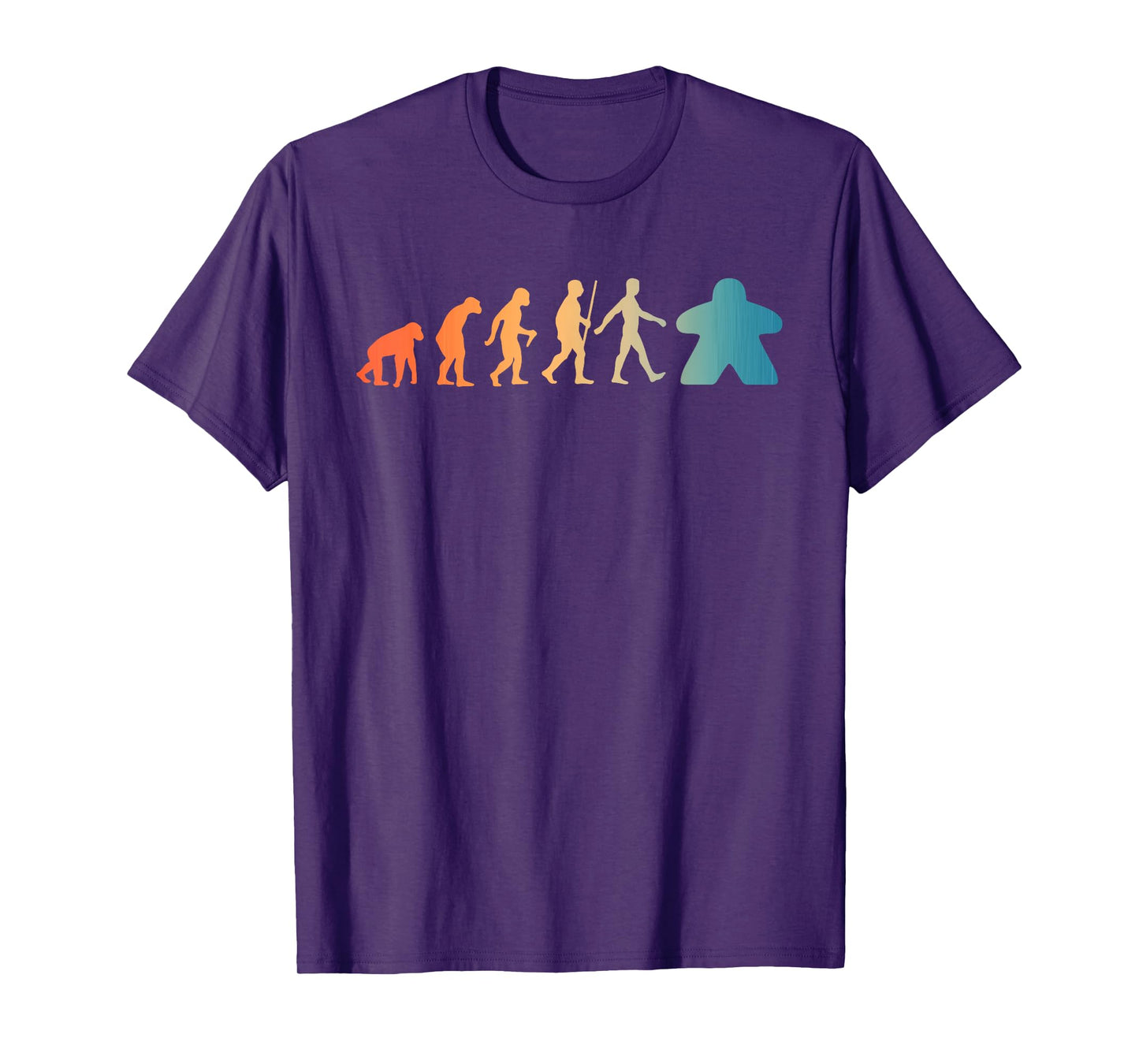 Funny Meeple Design For Men Women Meeple Evolution Lovers T-Shirt