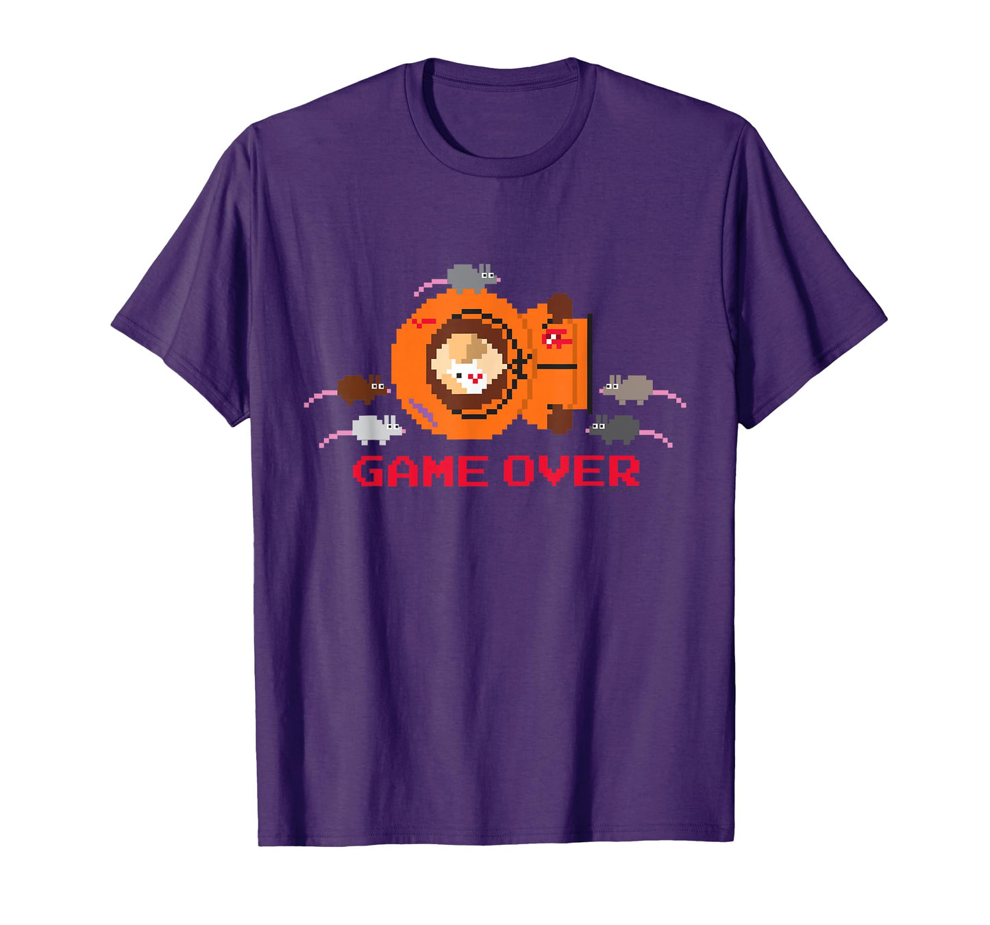 South Park Cartoon Game Over Pixelated Kenny And Rats T-Shirt