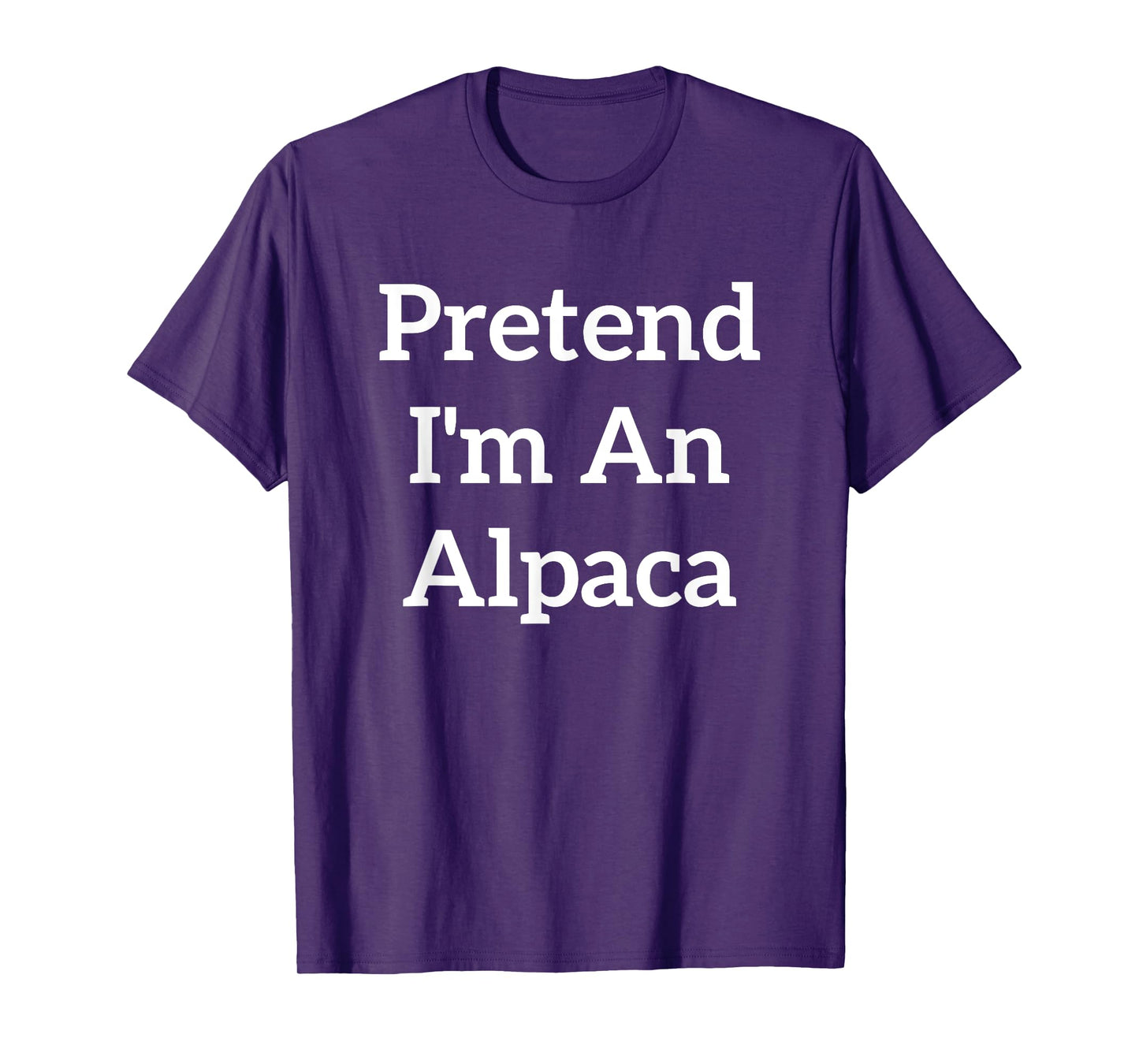 Pretend I'm An Alpaca Costume Lazy Funny Halloween Party T-Shirt