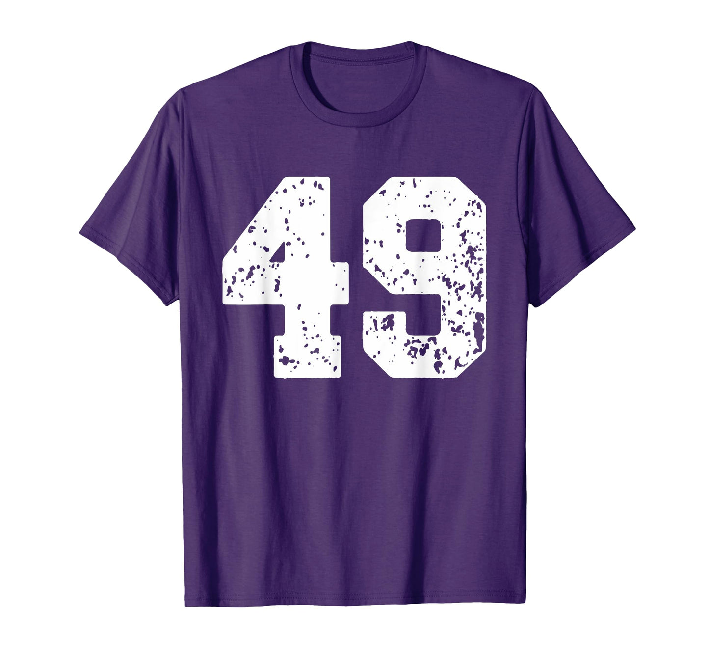 Number 49 White Best Classic College Style Birthday Funny T-Shirt