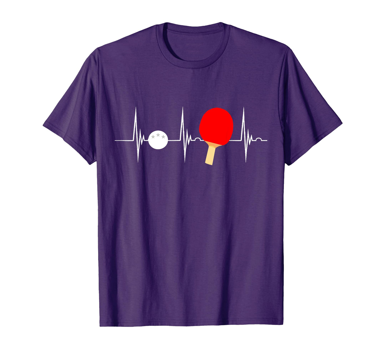 Ping Pong Table Tennis Paddle Heartbeat EKG Pulse Pingpong T-Shirt