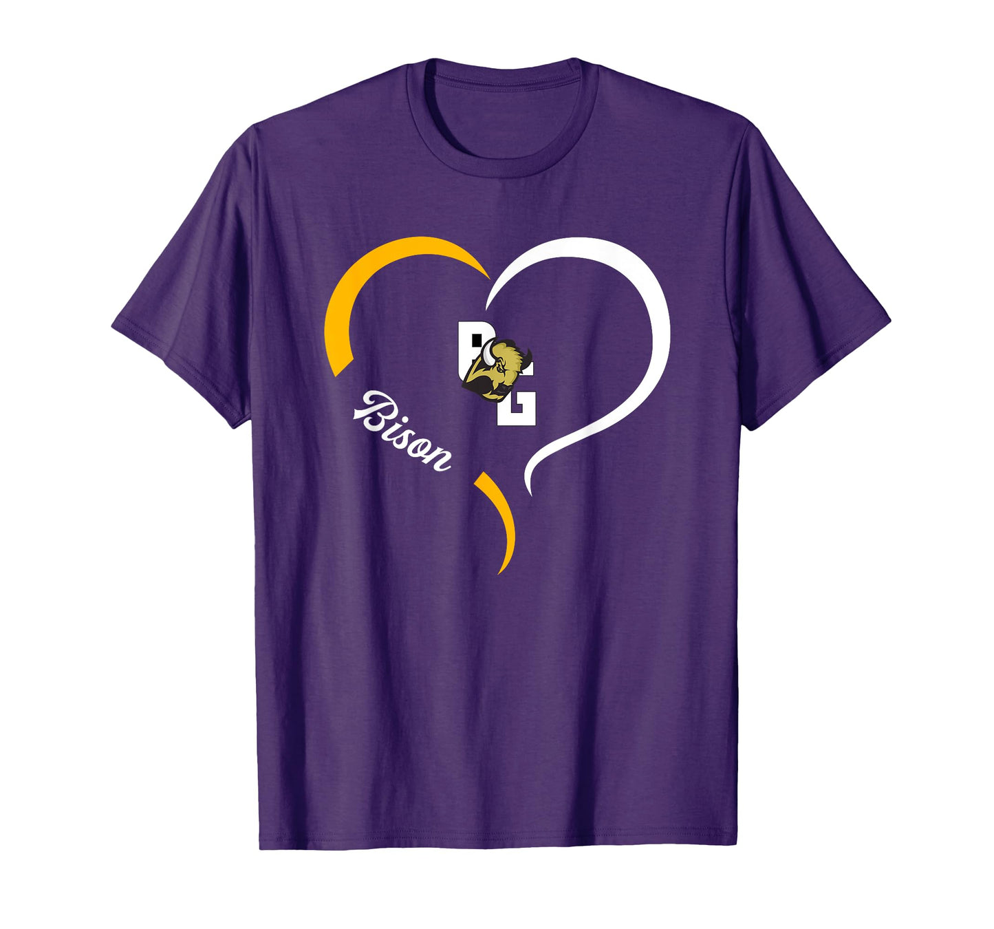 Buffalo Gap Bison Logo Half Heart Slogan HS T-Shirt