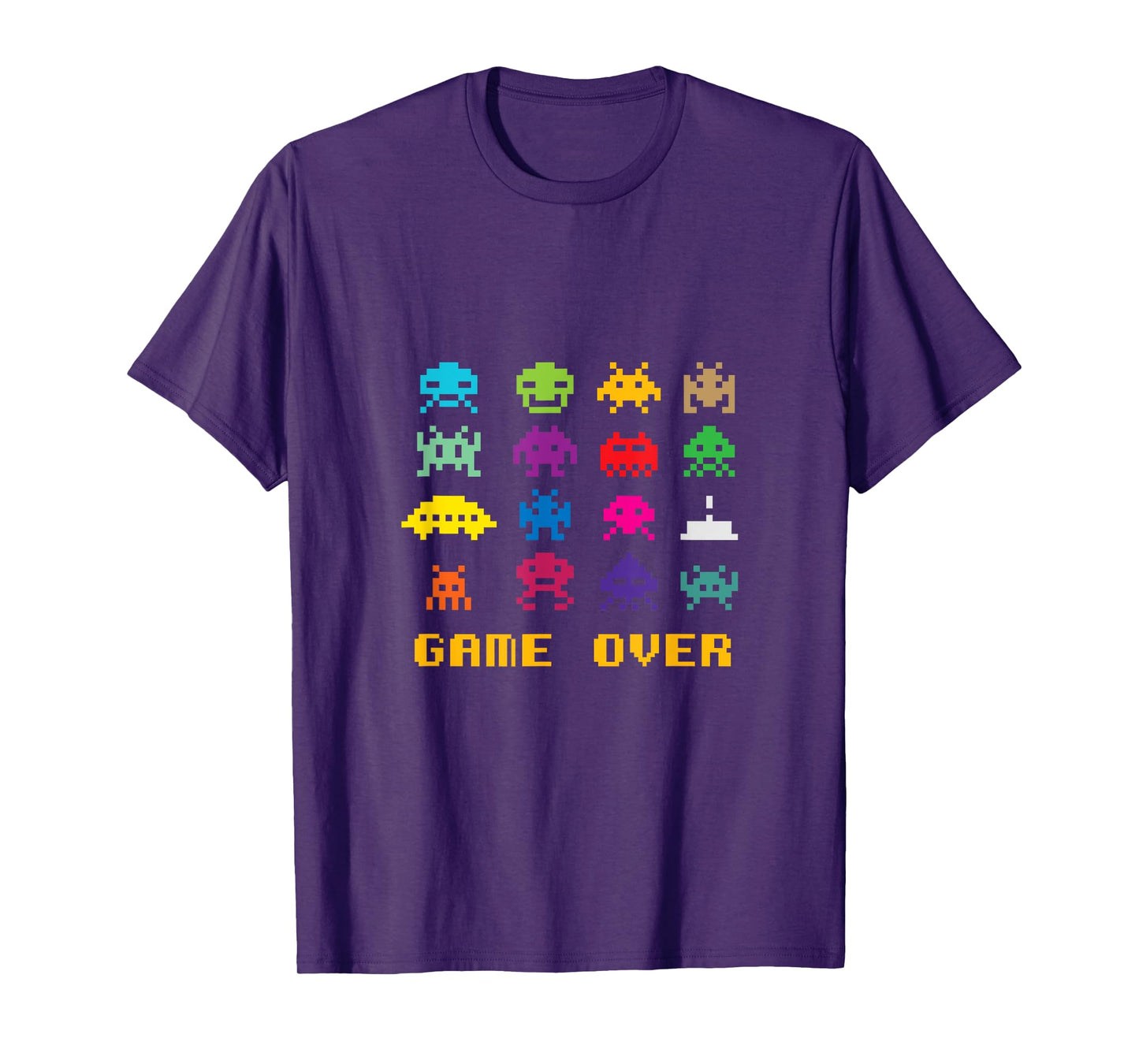 "Game Over" retro alien invaders tshirt 80s 8-bit video game T-Shirt