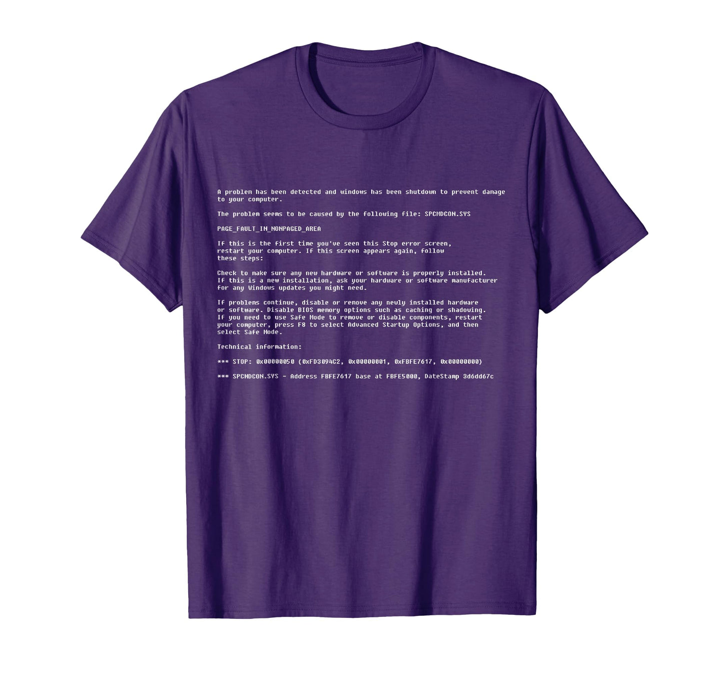 Blue Screen of Death - Funny Computer Bluescreen T-Shirt