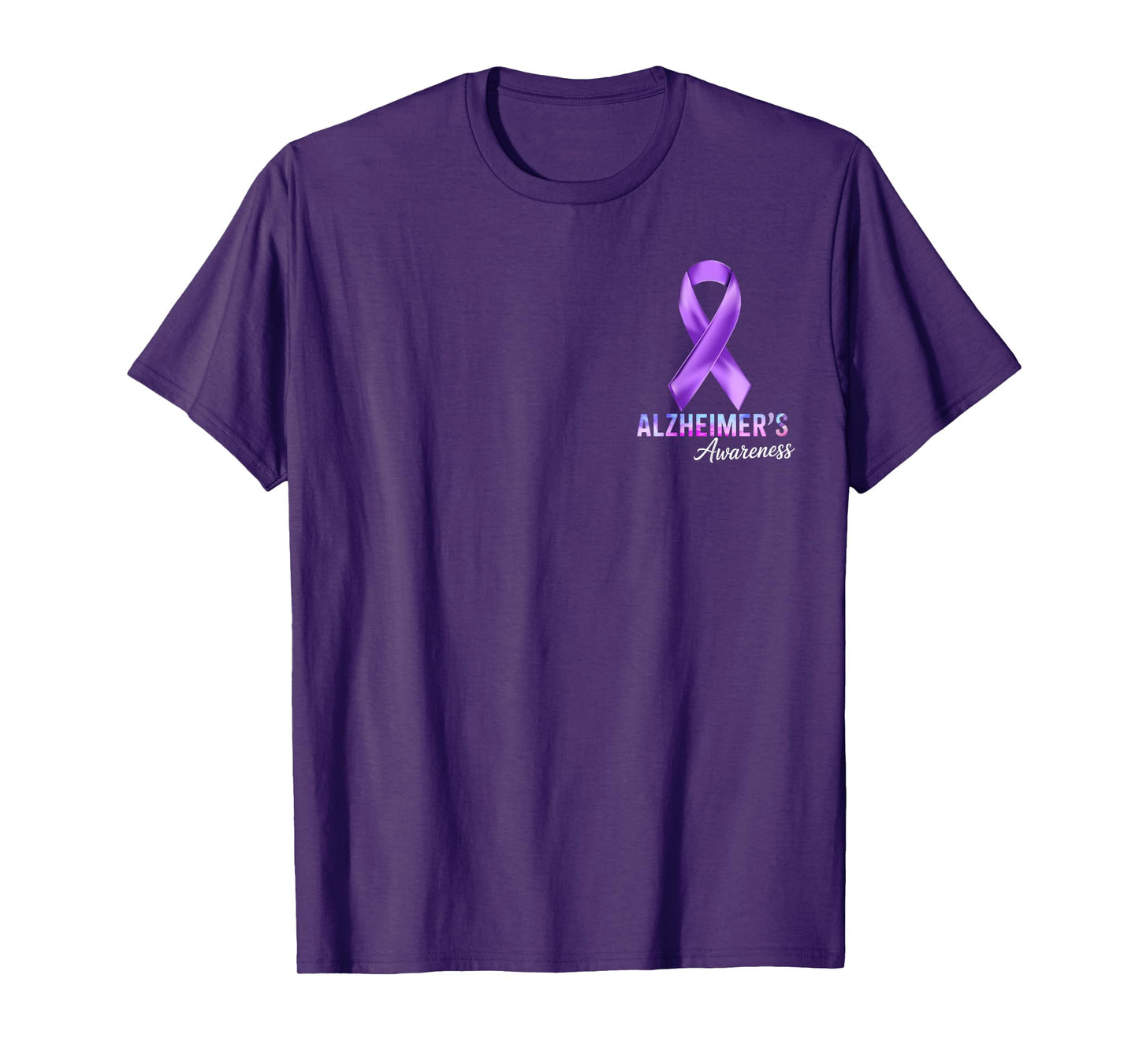 Cute Purple Alzheimer's Awareness Graphic Tee Women Men T-Shirt