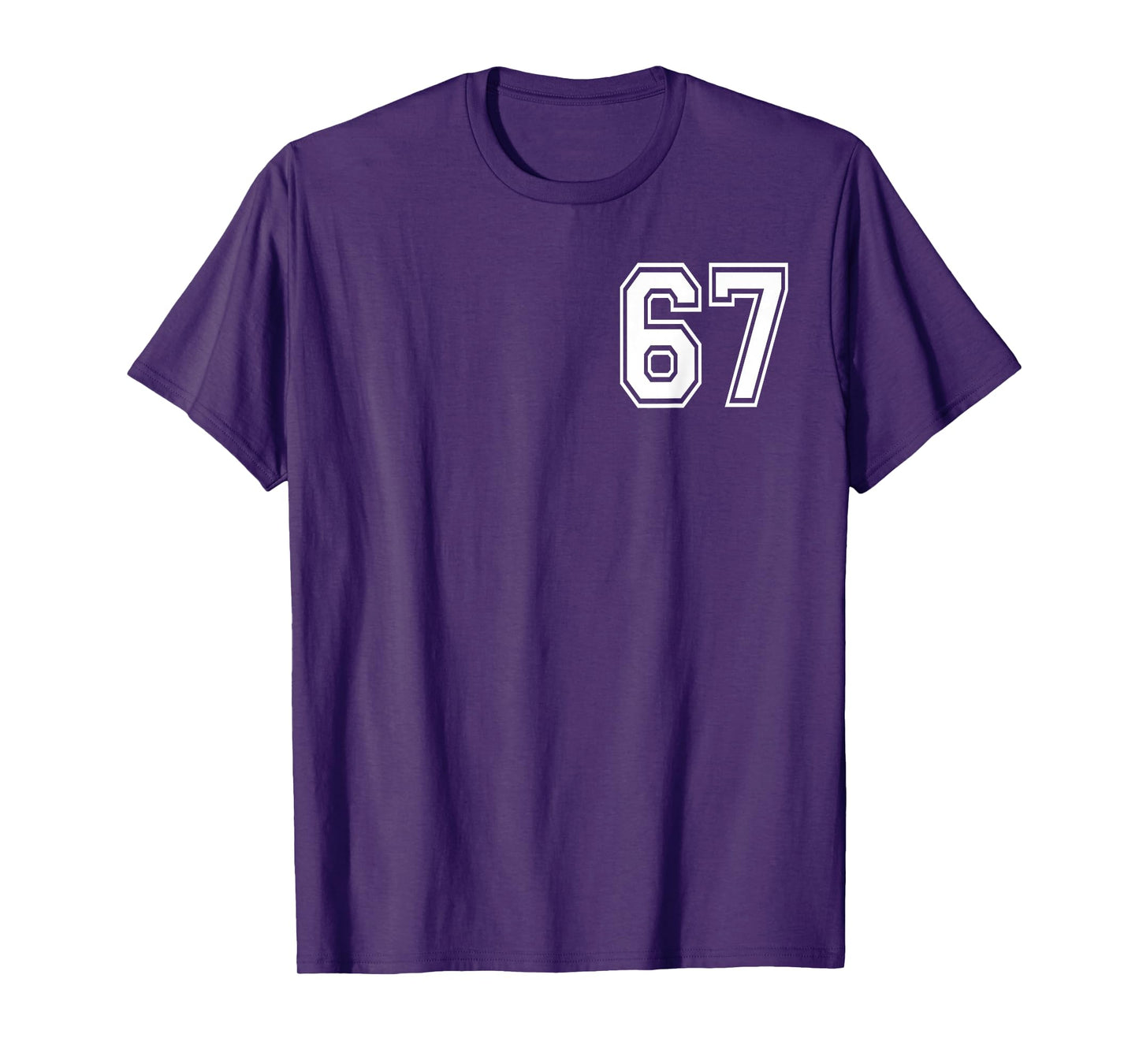Number 67 in White T-Shirt