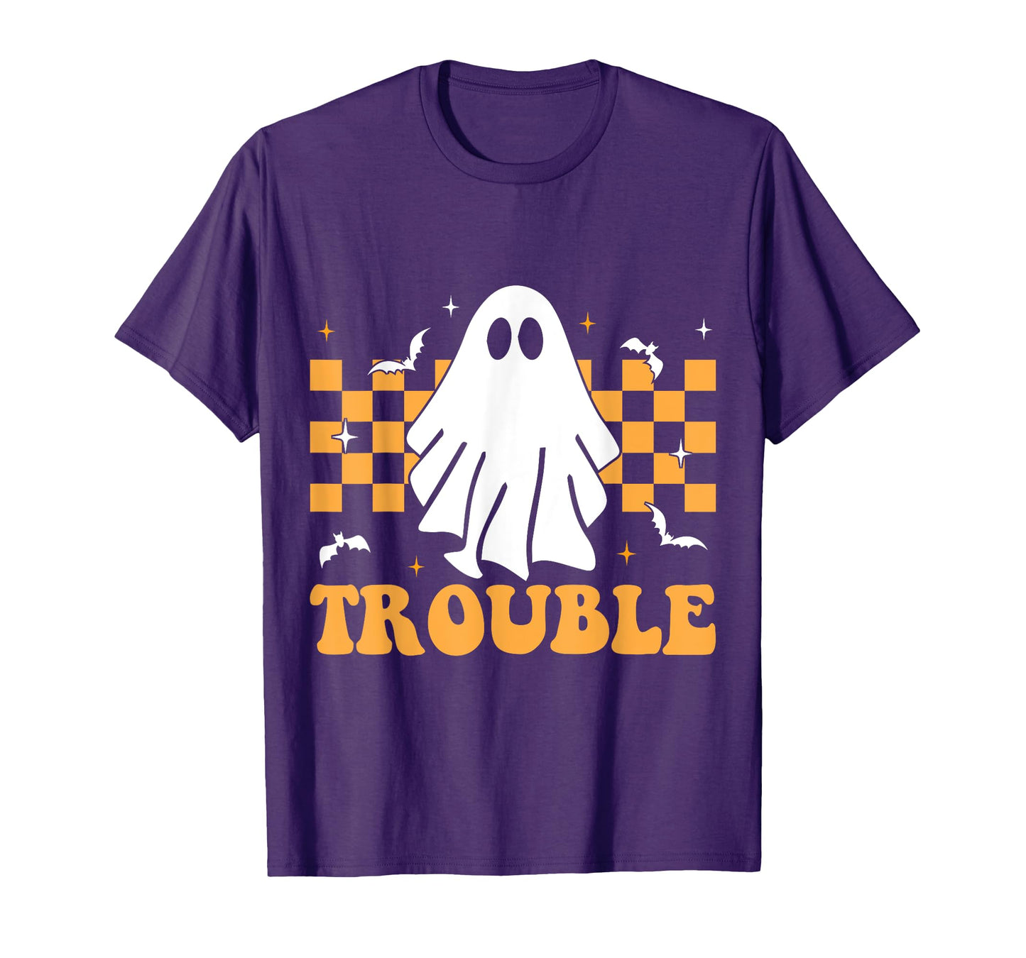 Where I Go Trouble Follows Matching Halloween Pajama Couples T-Shirt