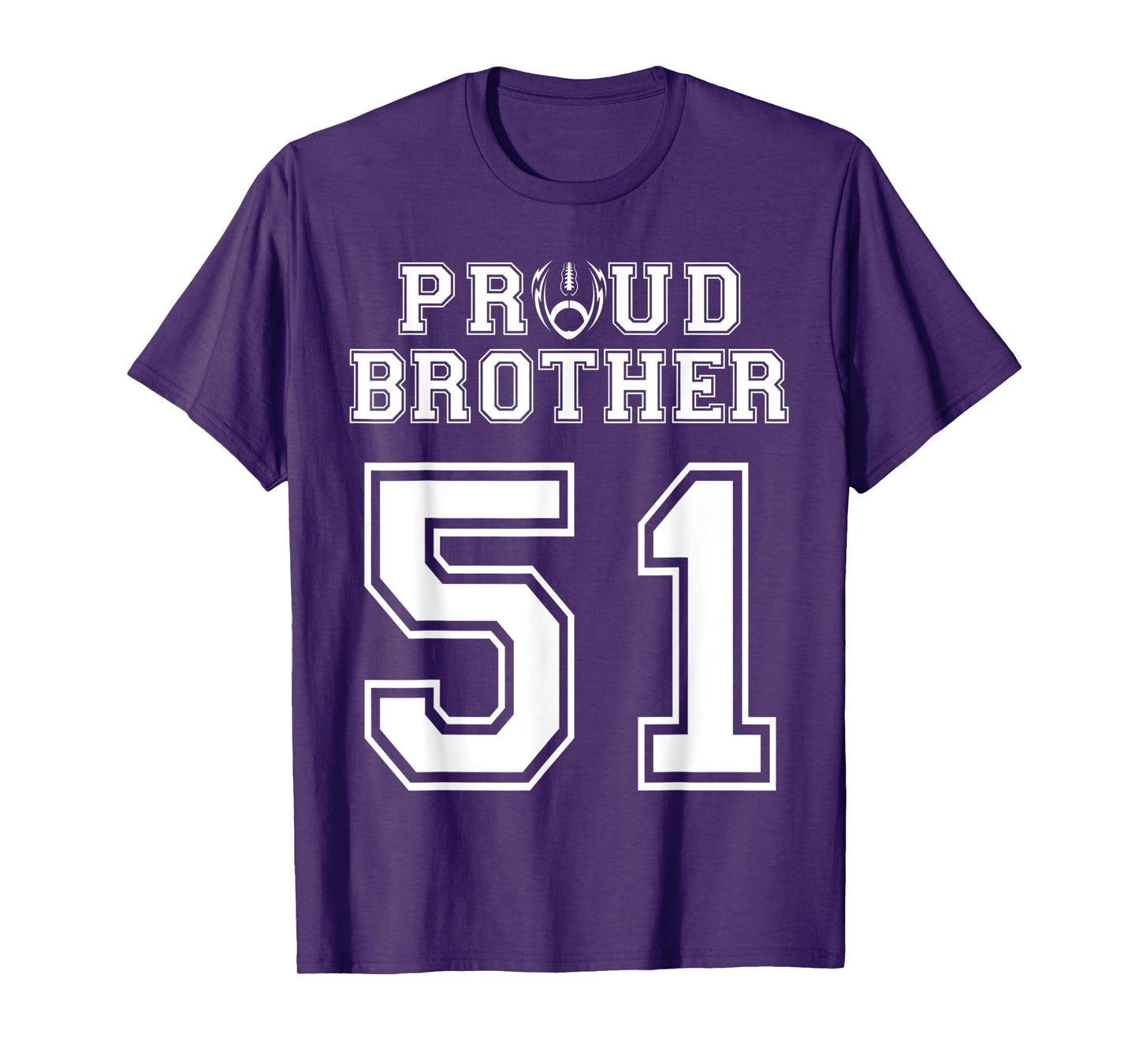 Custom Proud Football Brother Number 51 Personalized For Men T-Shirt